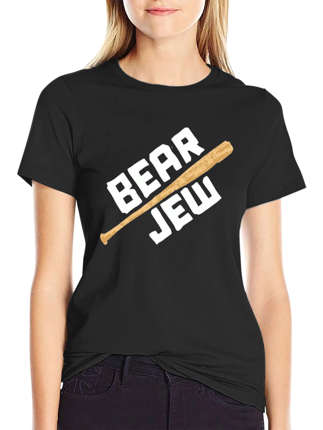 Black Bear Jew Novelty Graphic T-Shirt view 2