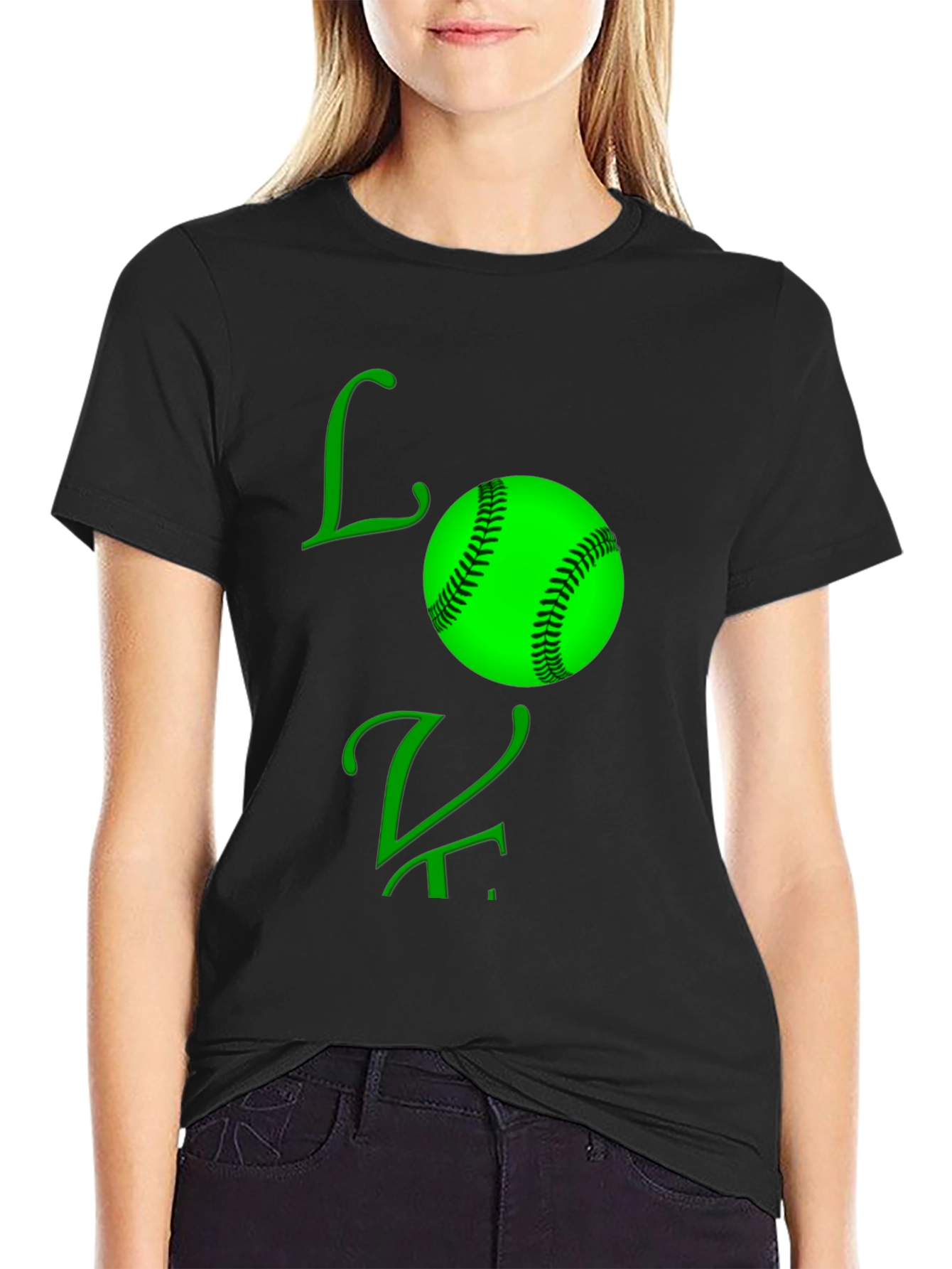 Black Love Baseball Black T-Shirt view 2
