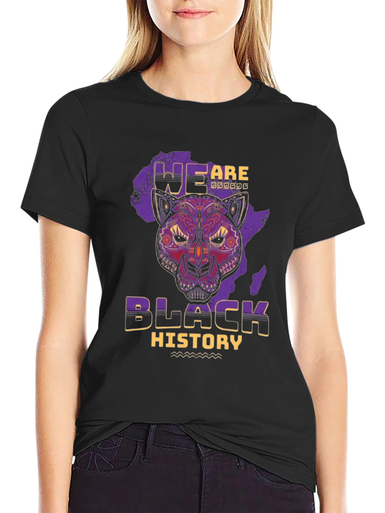 Black Black History Panther T-Shirt view 2