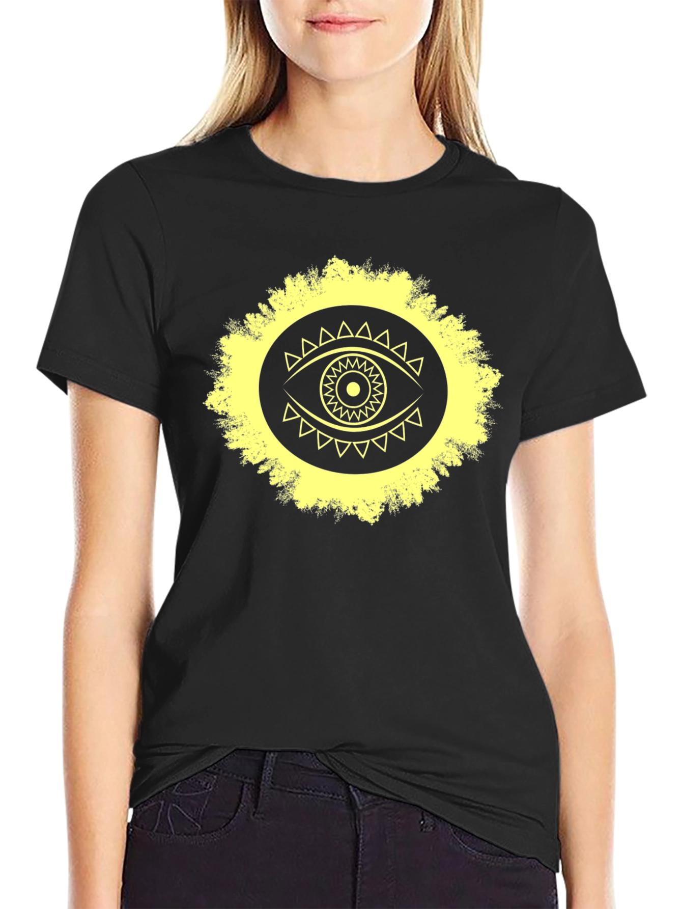 Black Eye Graphic Black T-Shirt view 2