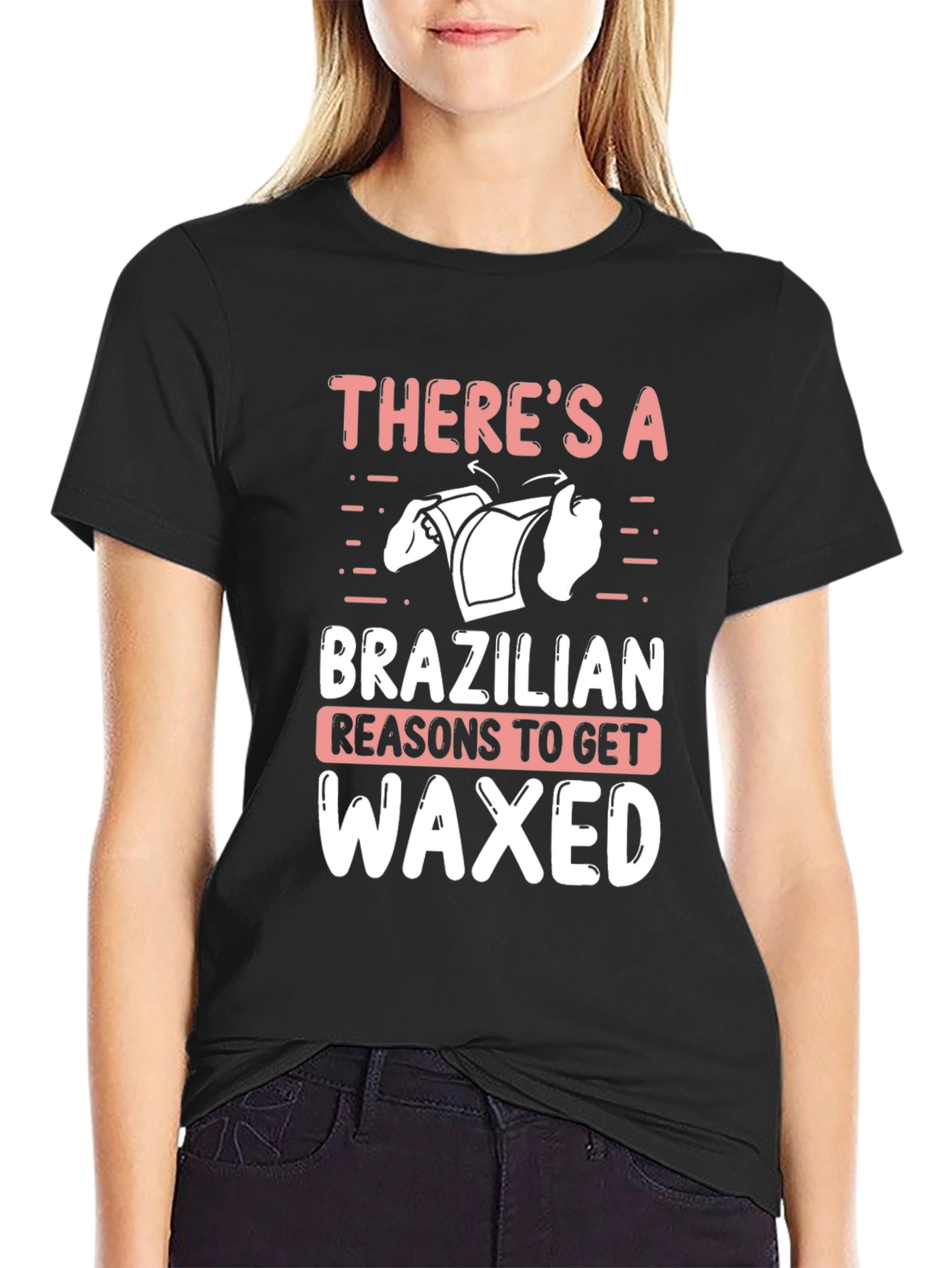 Black Brazilian Waxing Graphic T-Shirt view 2