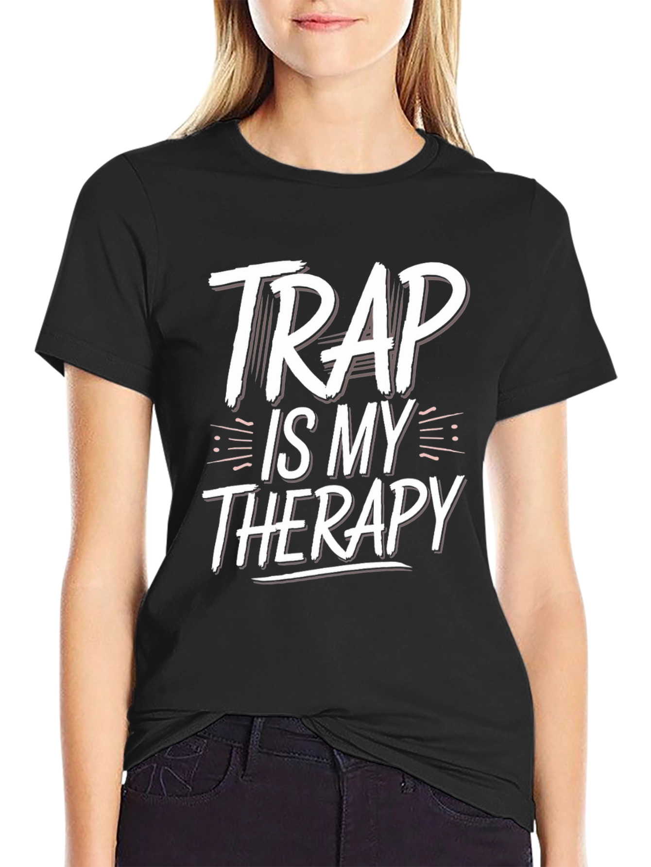Black Trap Is My Therapy Graphic Tee - Unisex view 2