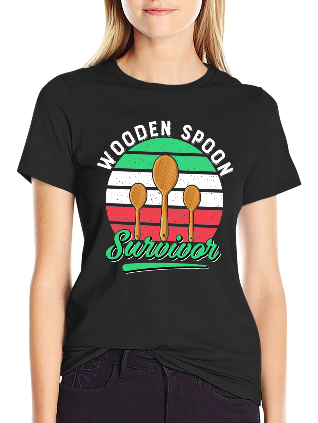 Black Wooden Spoon Survivor T-Shirt view 2