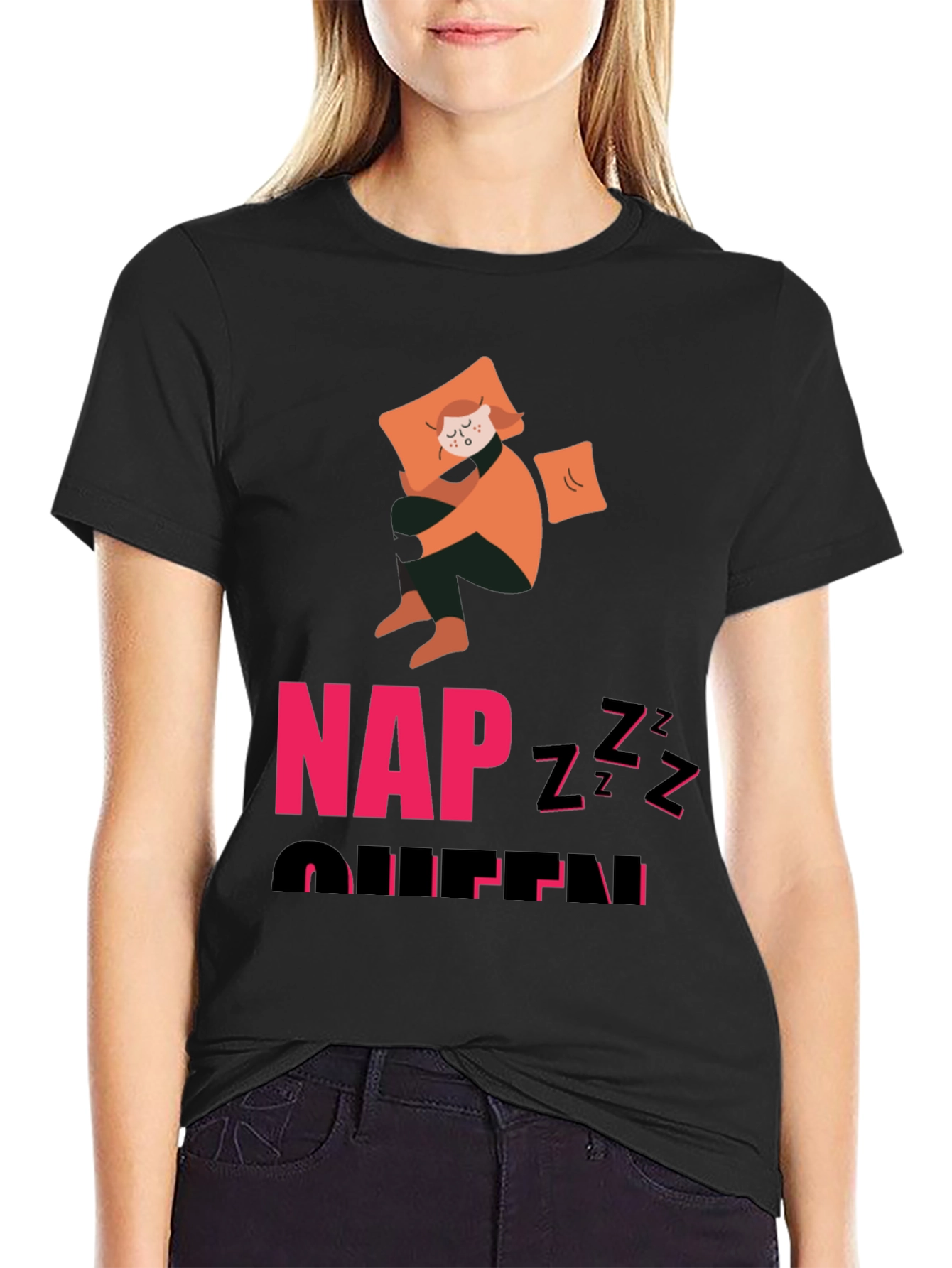 Black Nap Queen Black T-Shirt view 2