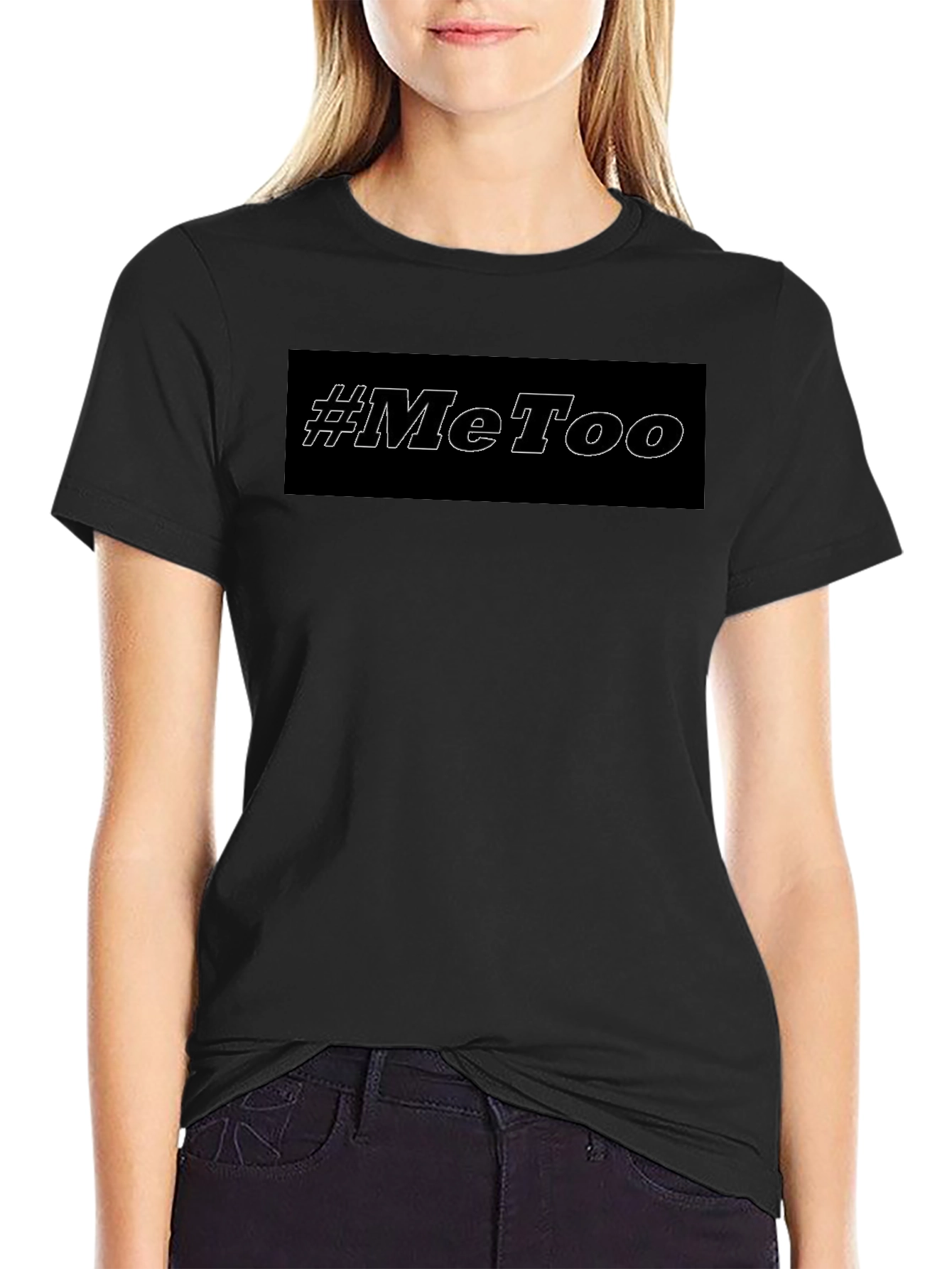 Black Black #MeToo T-Shirt view 2