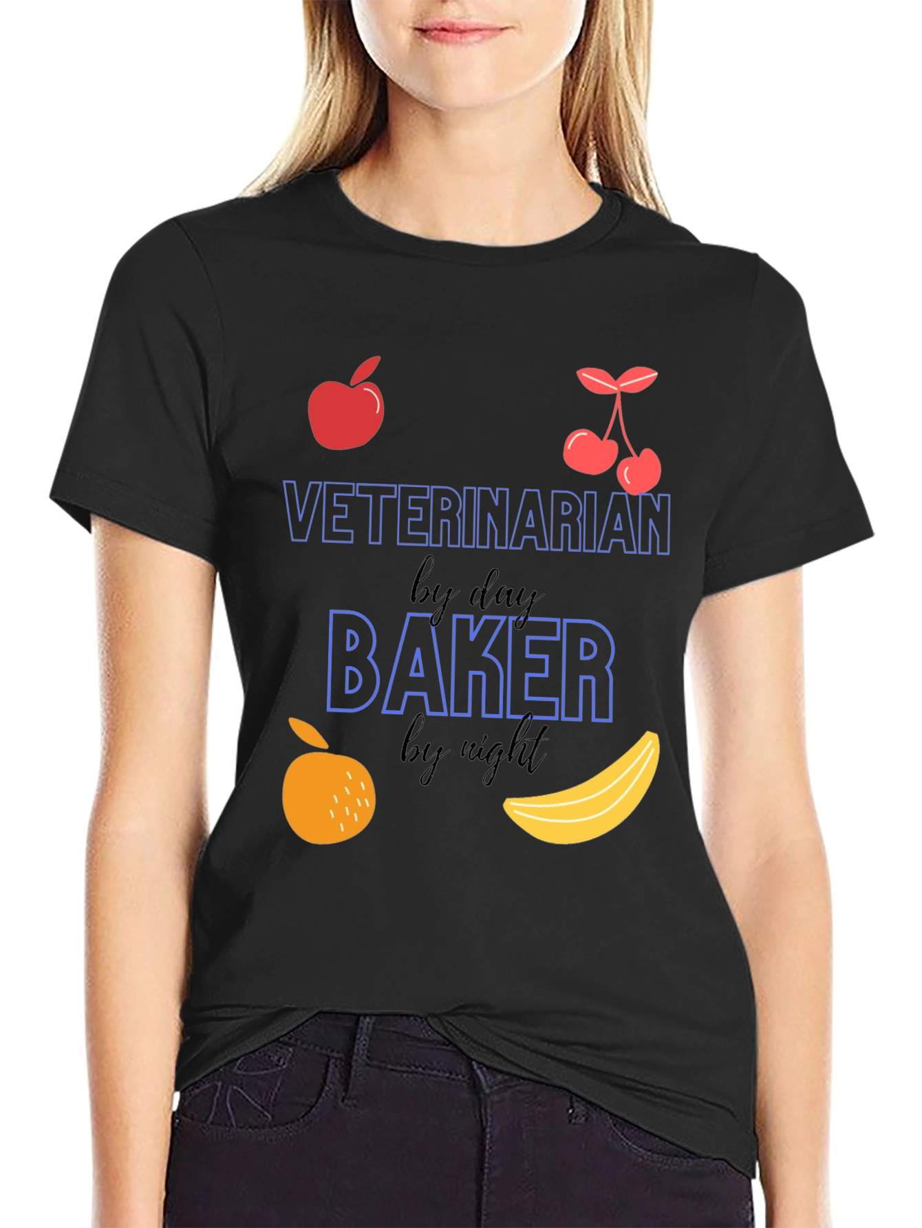Black Veterinarian Baker T-Shirt view 2