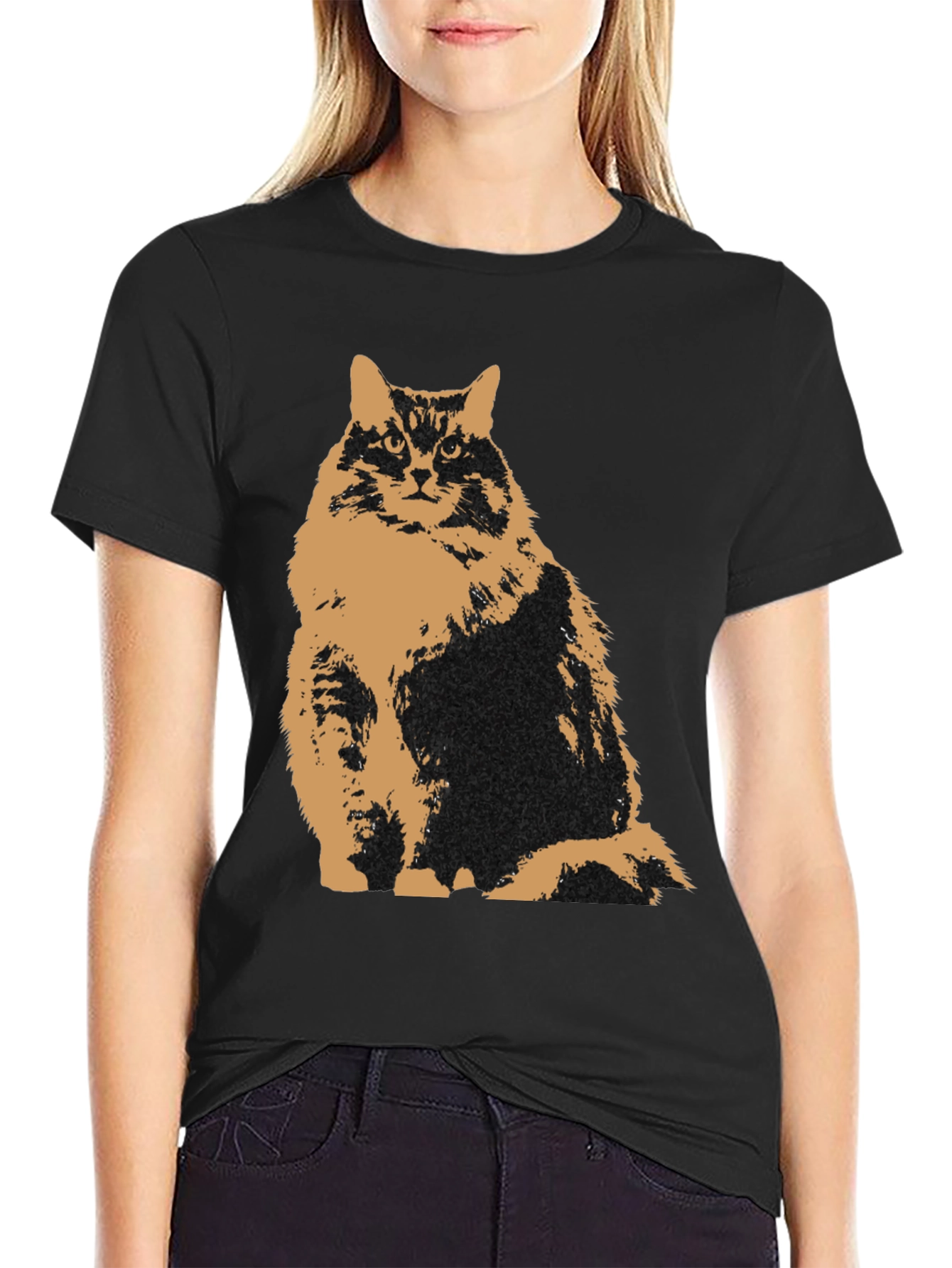 Black Cat Graphic Tee - Mens Black T-Shirt view 2