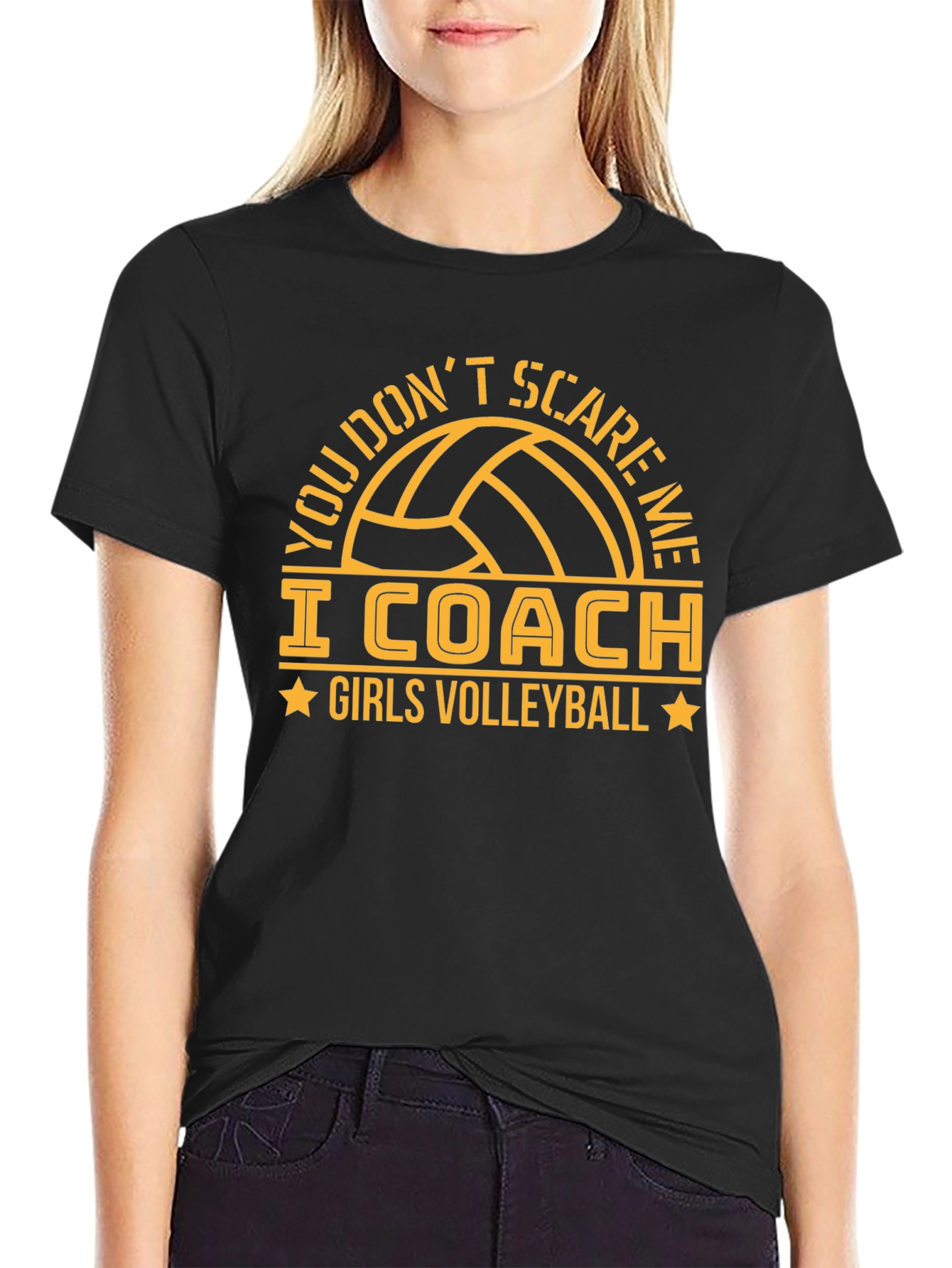 Black Girls Volleyball Coach T-Shirt Funny Graphic Tee view 2