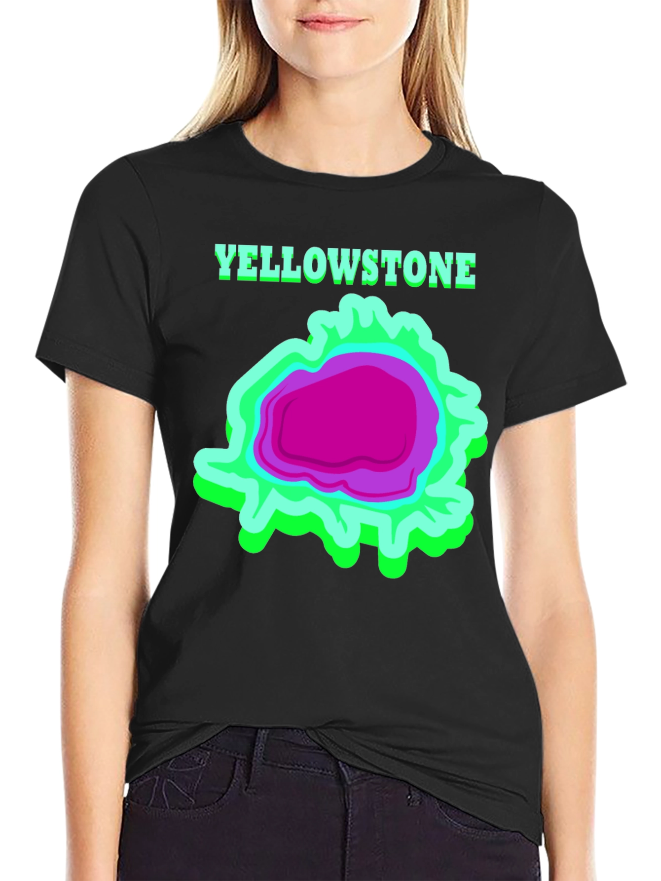Black Yellowstone Graphic Tee - Bold & Unique Design view 2