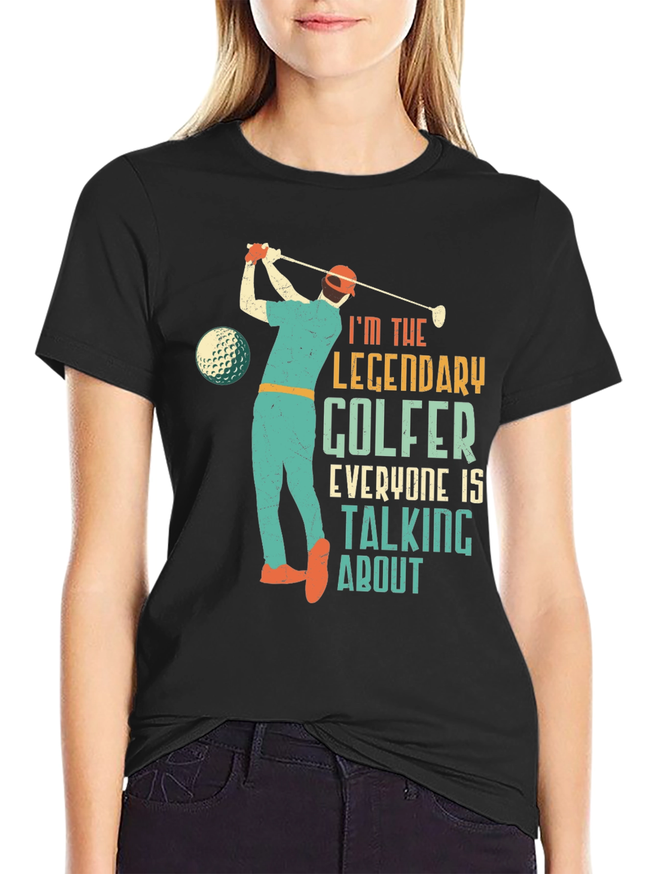 Black Legendary Golfer Graphic Tee view 2