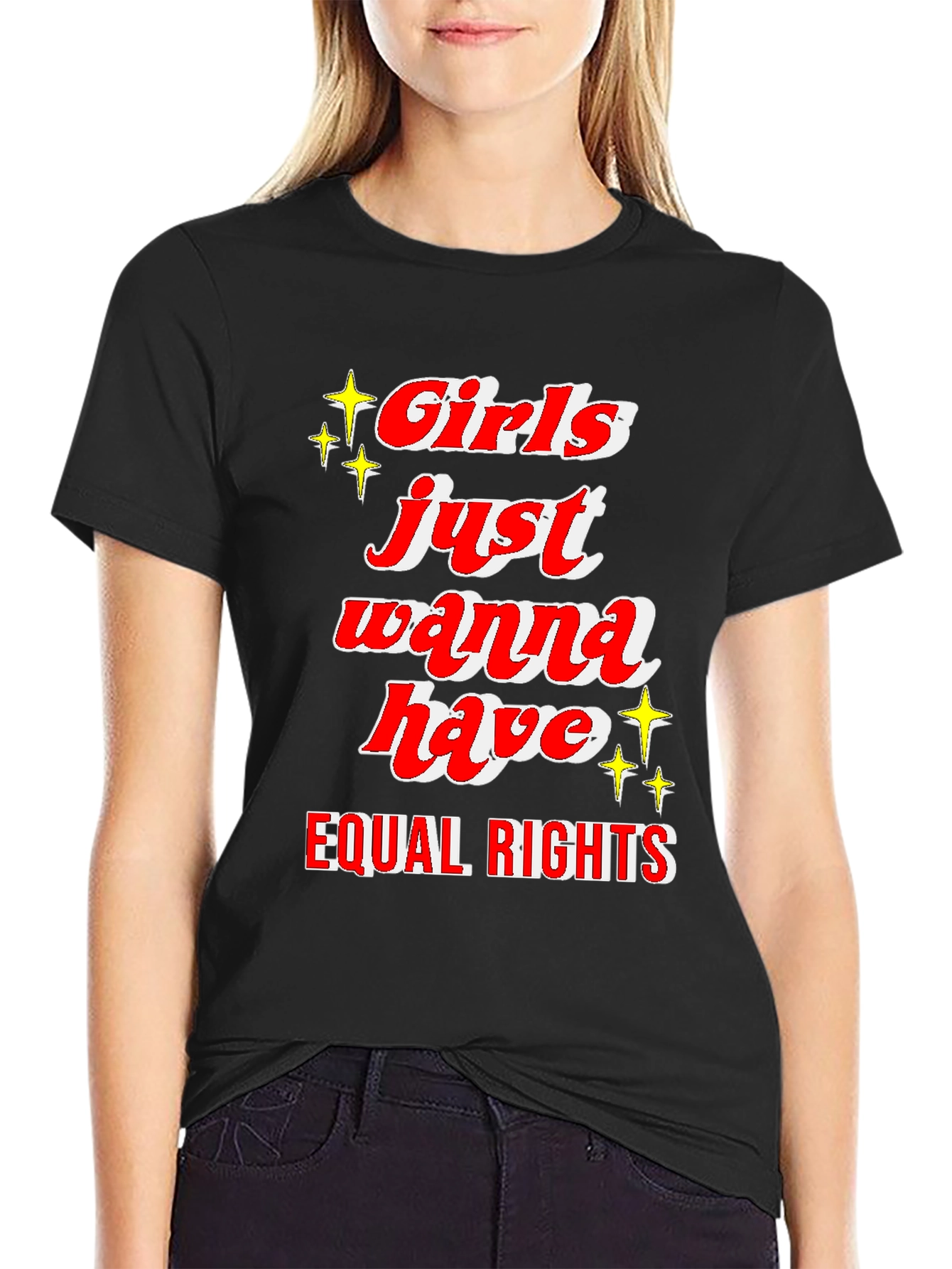 Black Girls Just Wanna Have Equal Rights T-Shirt view 2