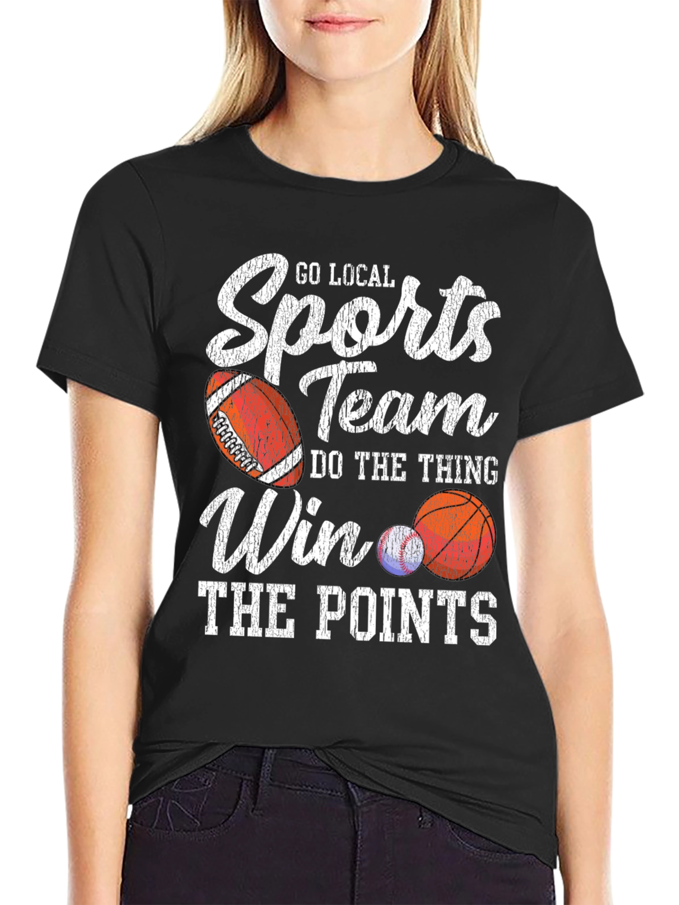 Black Go Local Sports Team T-Shirt view 2