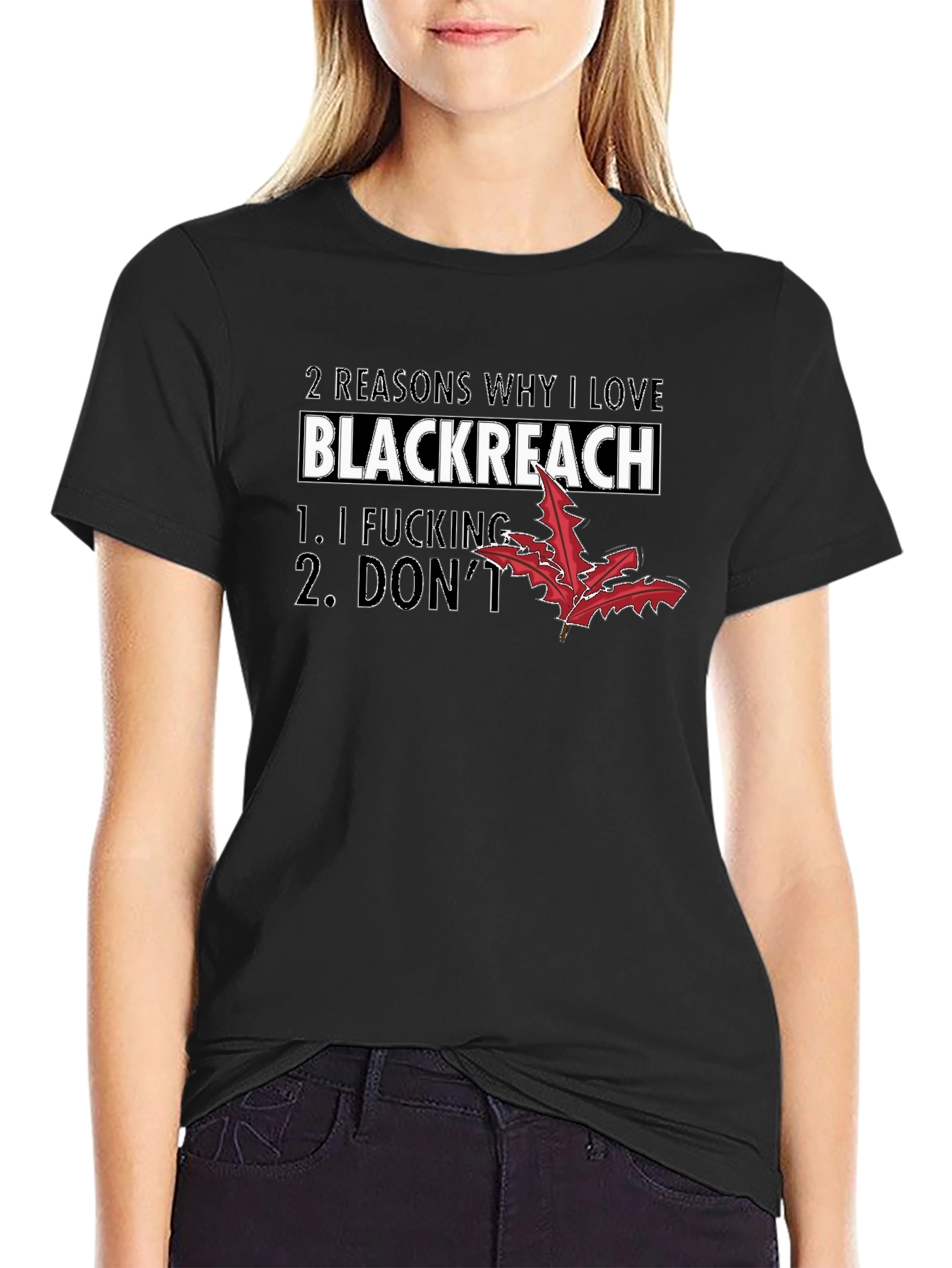 Black Blackreach T-Shirt, Funny Sarcastic Tee view 2
