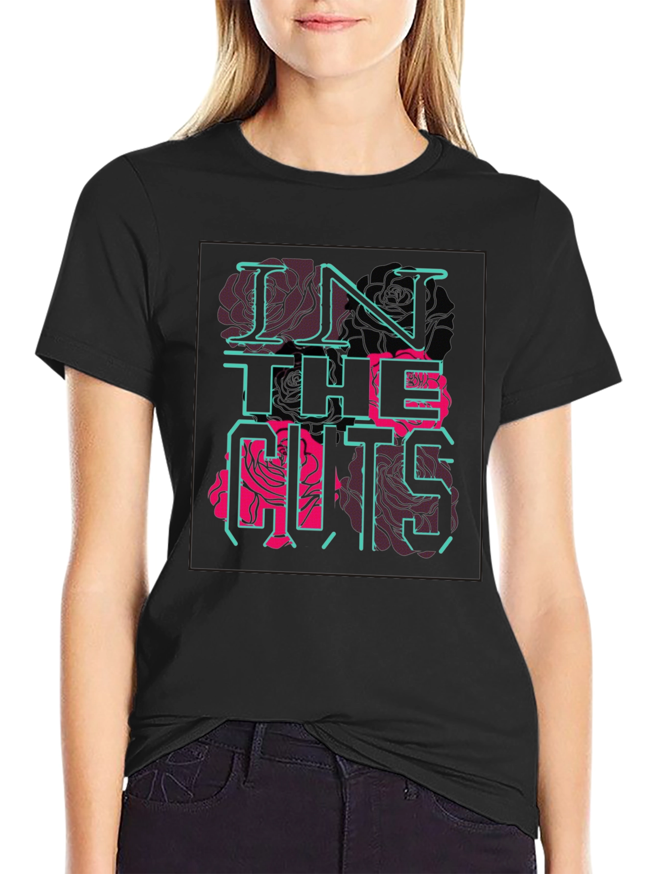 Black In The Cuts Graphic Tee - Black view 2