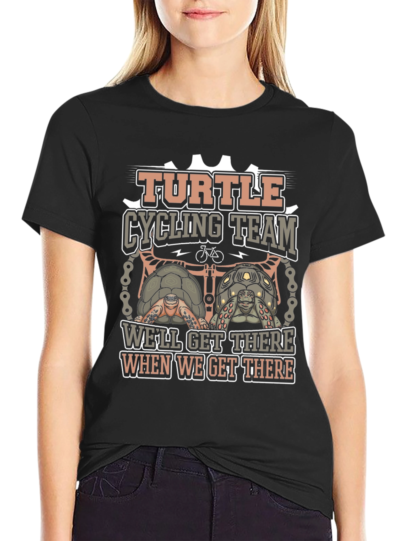 Black Turtle Cycling Team Black T-Shirt view 2