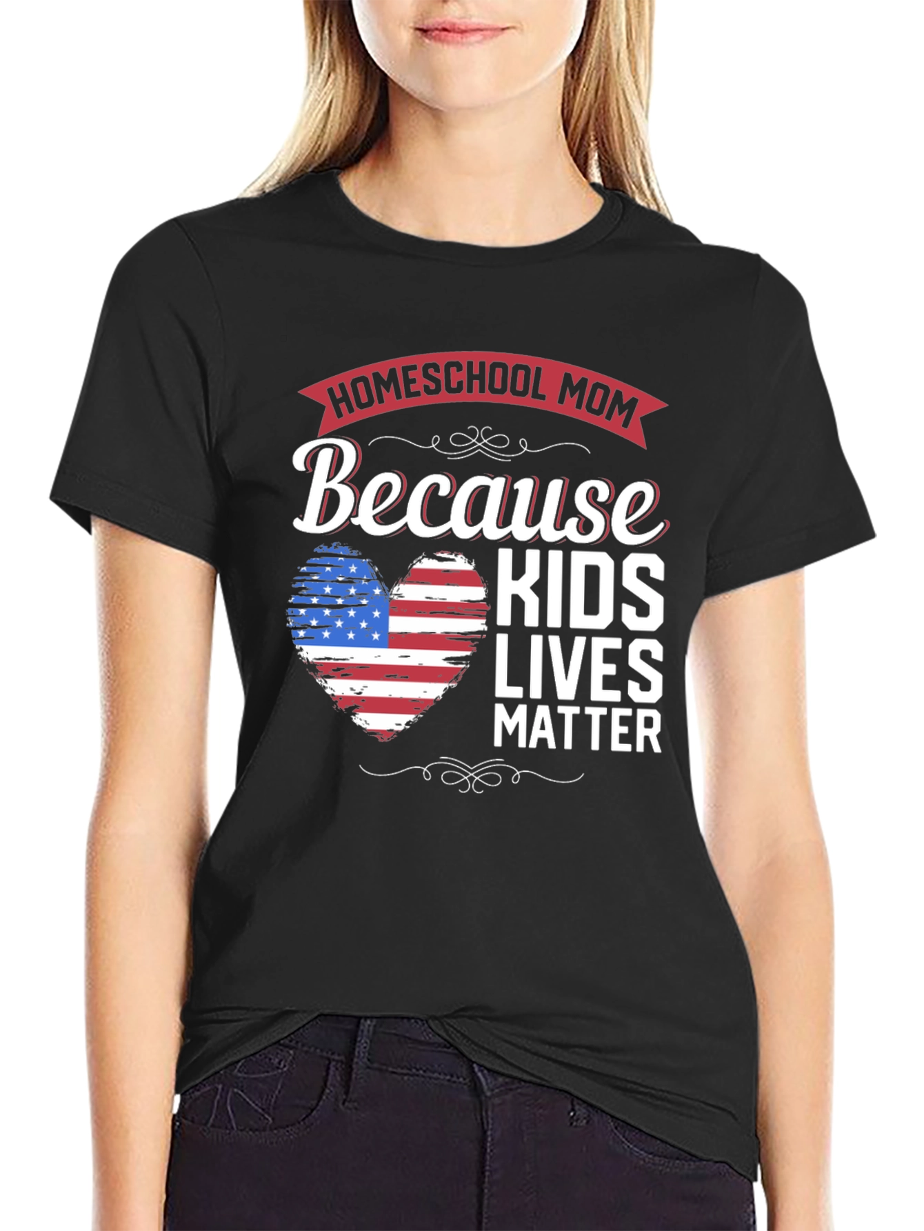 Black Homeschool Mom Kids Lives Matter T-Shirt view 2