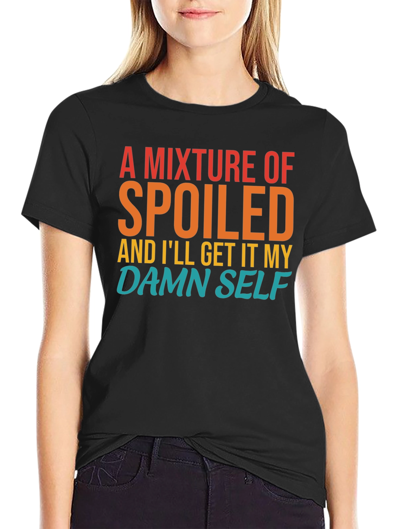 Black Spoiled, I'll Get It Myself Graphic Tee view 2