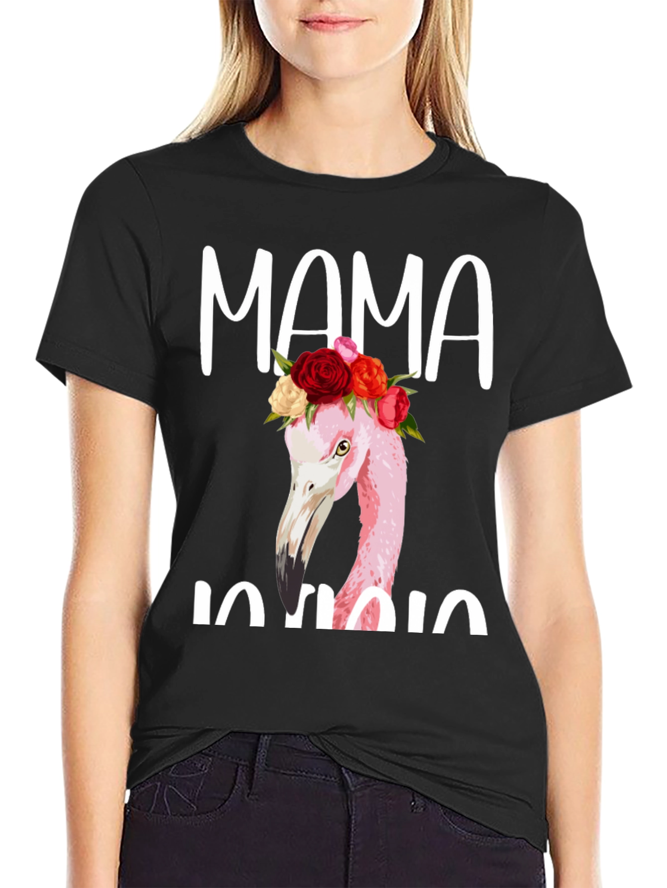 Black Mama Flamingo Graphic Tee view 2