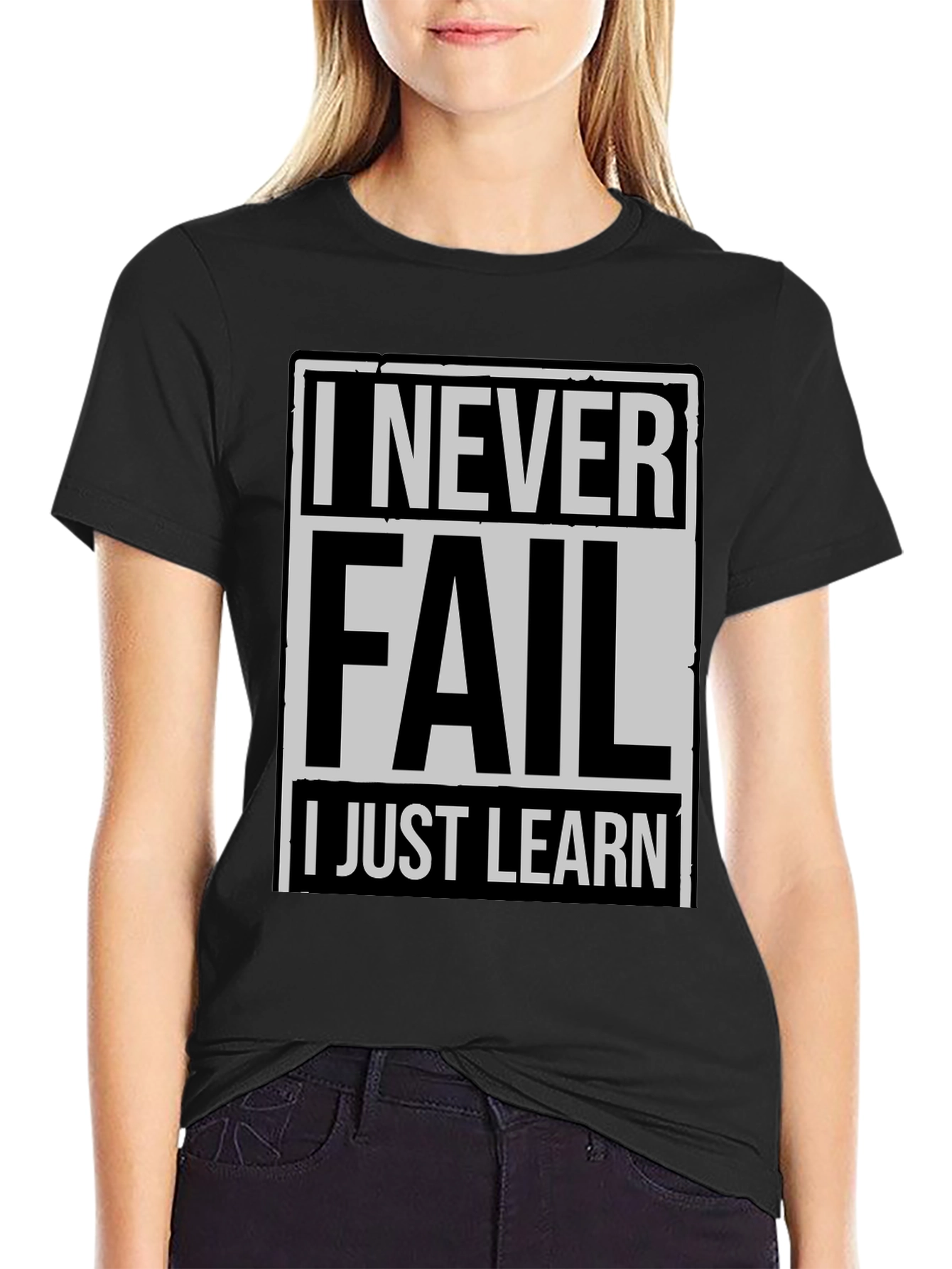 Black Never Fail, I Just Learn Men's T-Shirt view 2