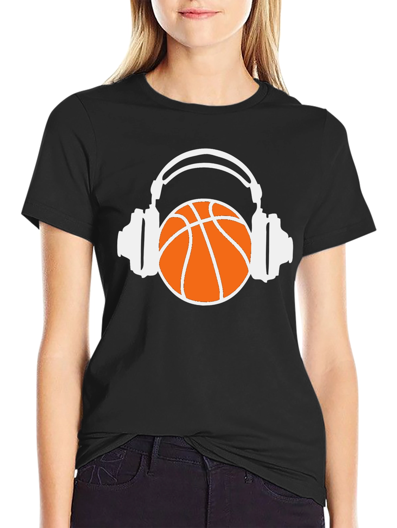Black Basketball Beats T-Shirt view 2