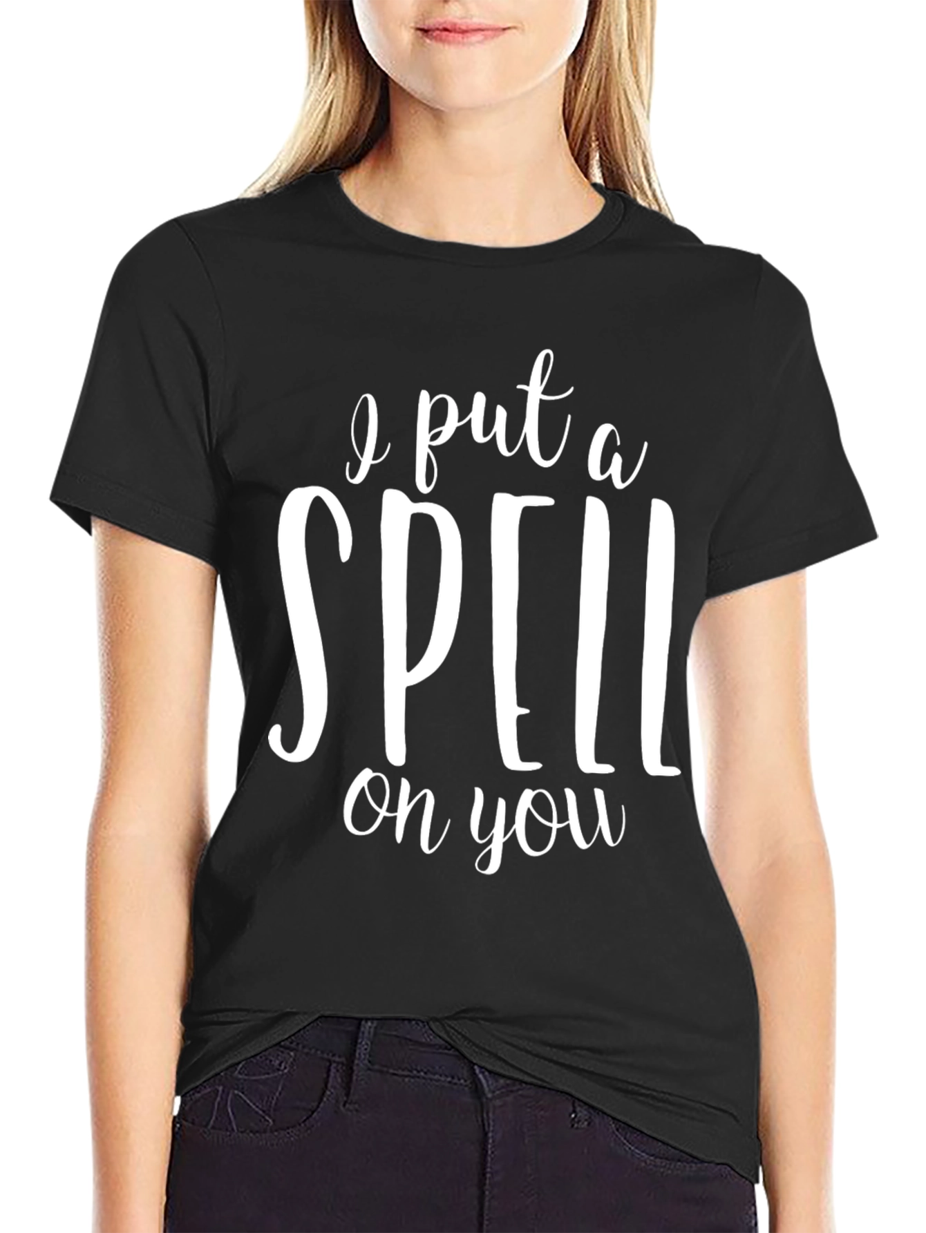 Black I Put A Spell On You Black Graphic Tee view 2