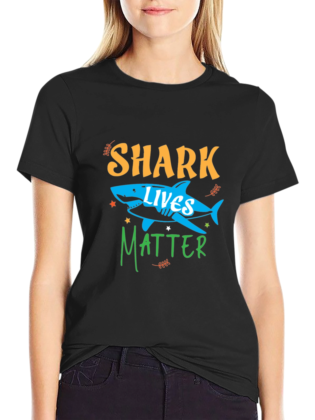 Black Shark Lives Matter Graphic Tee view 2