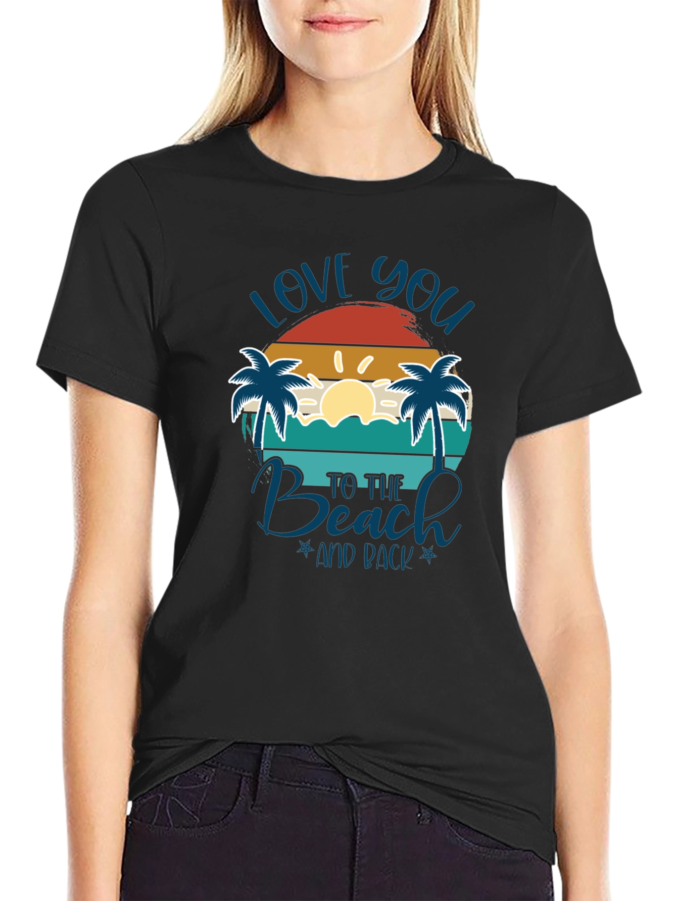 Black Love You to The Beach and Back T-Shirt view 2