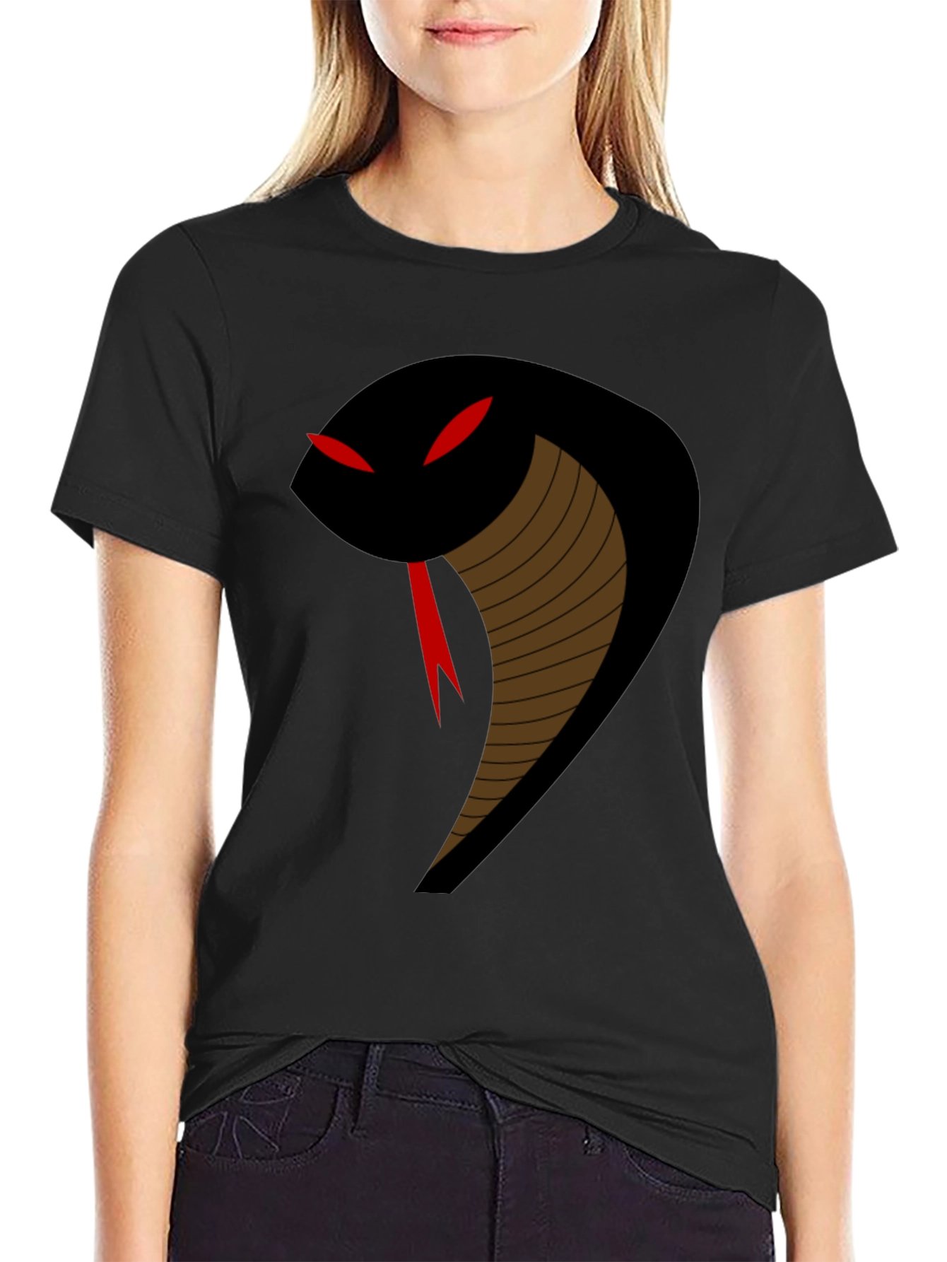 Cobra T-Shirt: Black Graphic Tee with Snake Design - 2