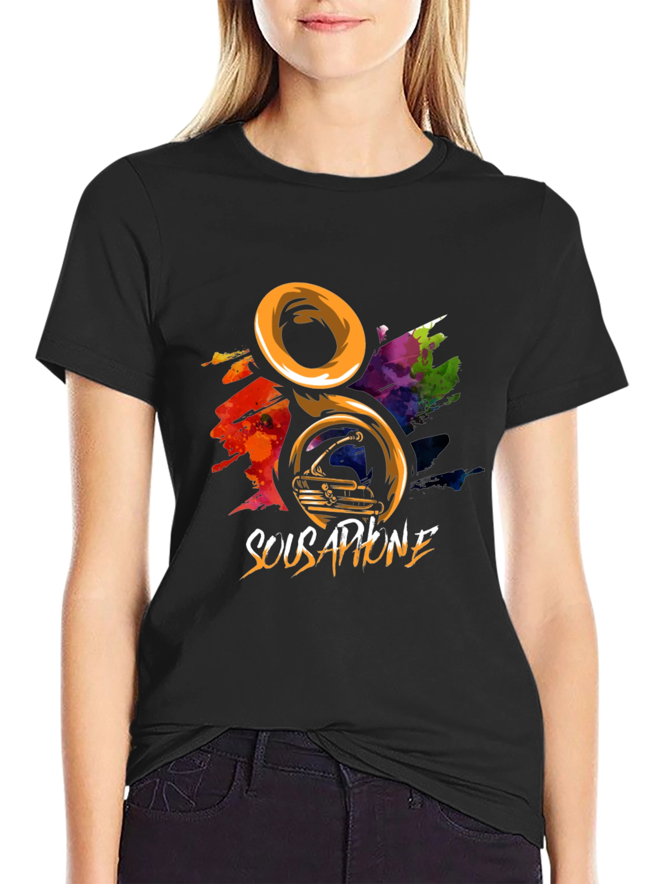 Black Sousaphone Graphic T-Shirt view 2