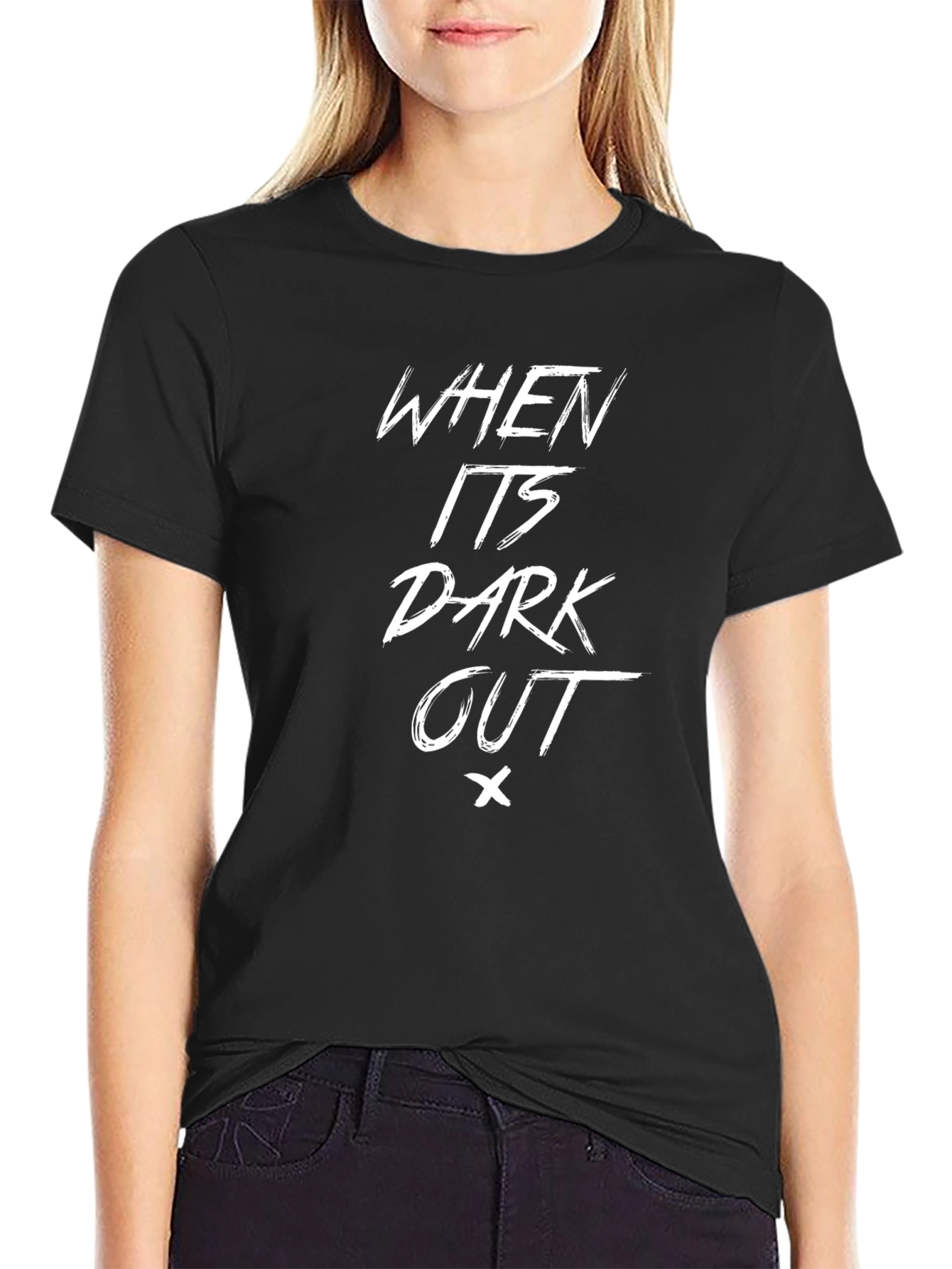 Black When It's Dark Out Graphic Tee - Black view 2