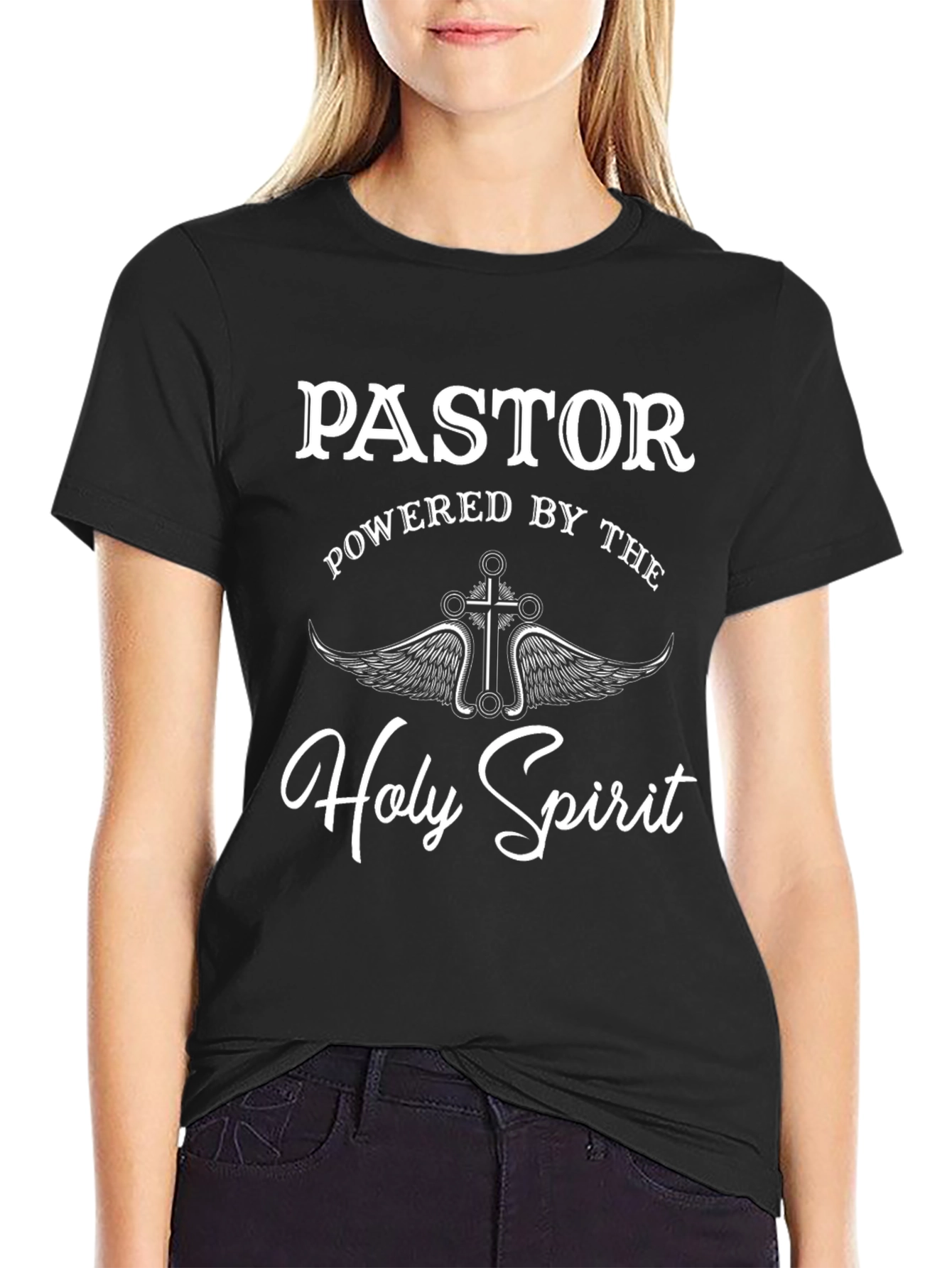 Black Pastor Holy Spirit T-Shirt - Religious Faith Apparel view 2