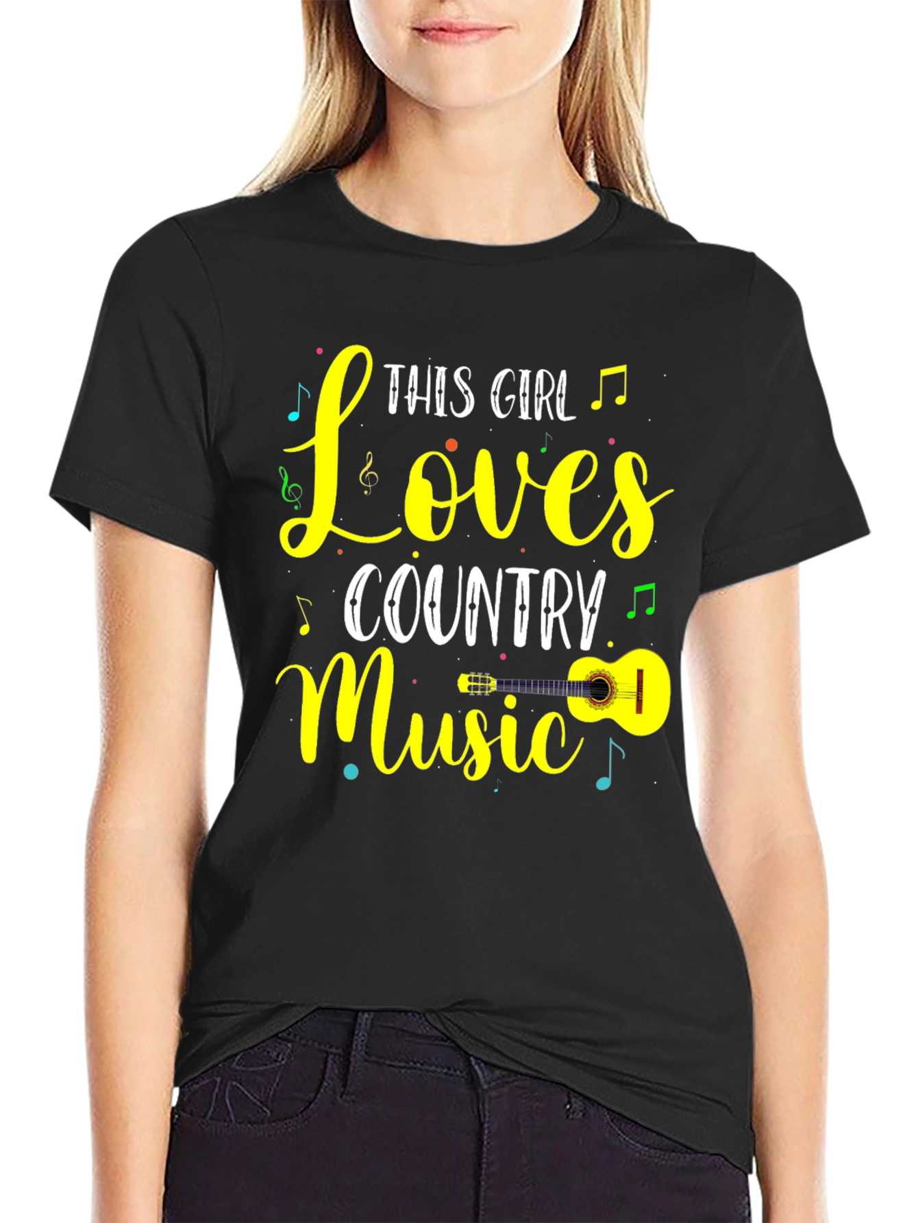 Black Country Music Lover Graphic T-Shirt view 2