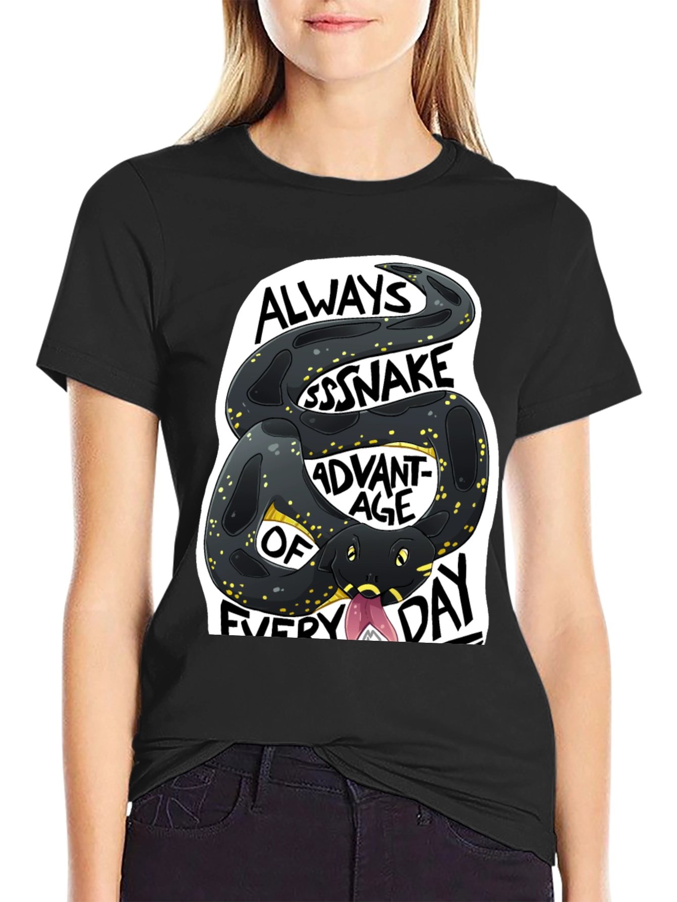 Black Always Ssssnake Advantage T-Shirt view 2