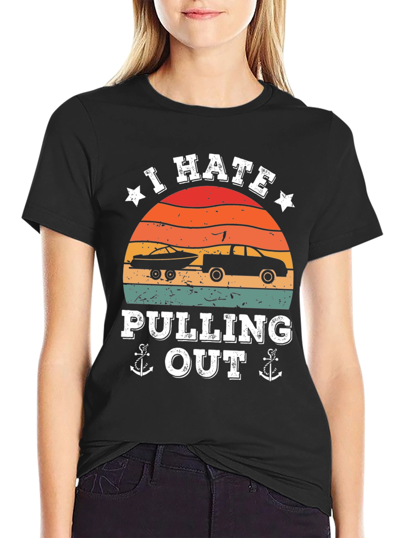 Black I Hate Pulling Out Graphic T-Shirt view 2