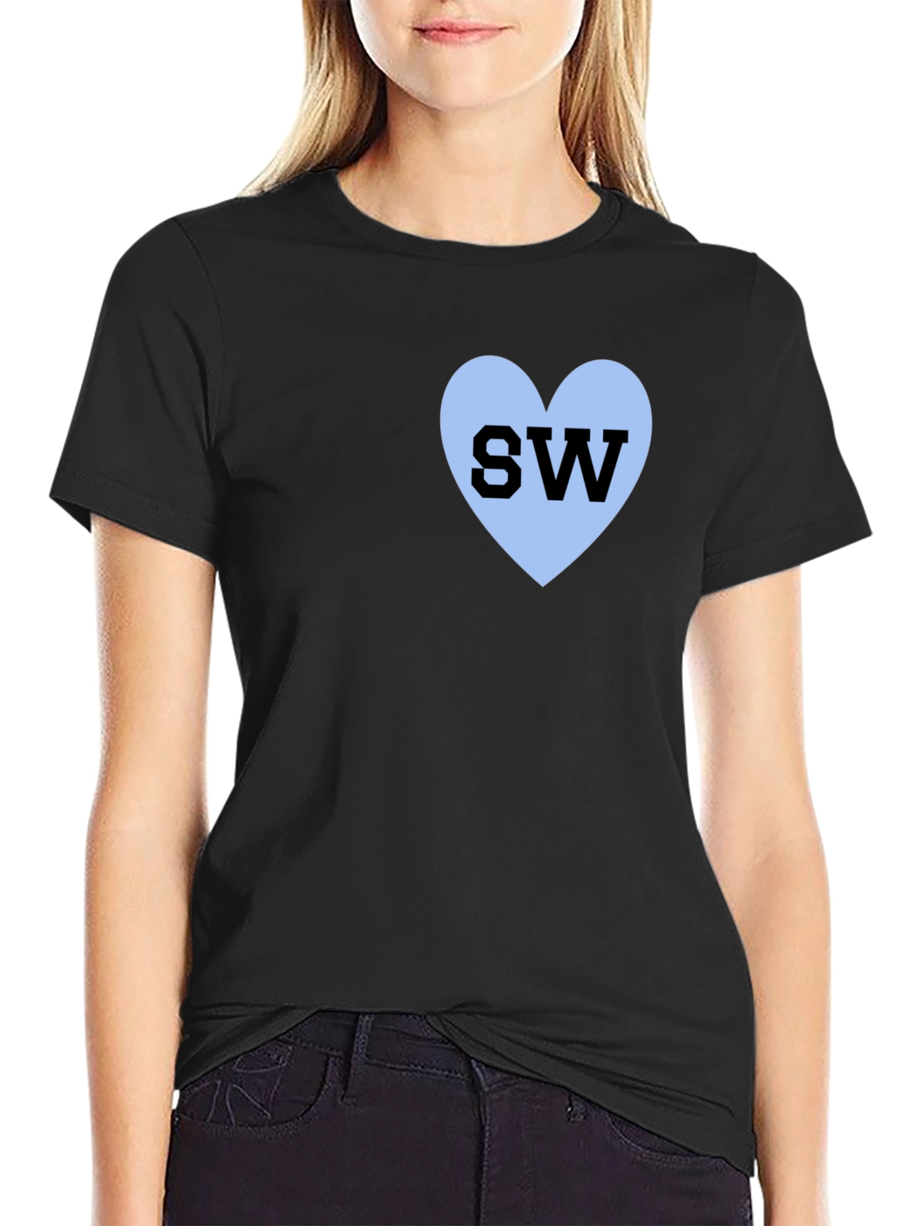 Black Black SW Heart T-Shirt view 2