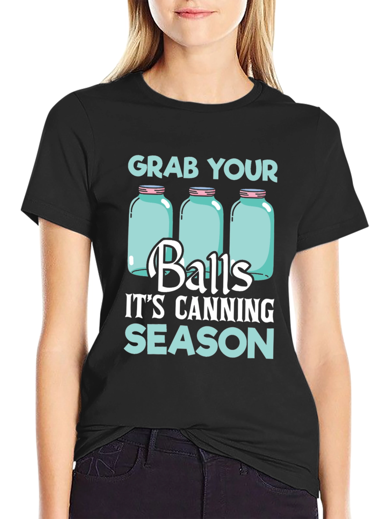 Black Grab Your Balls It's Canning Season T-Shirt view 2