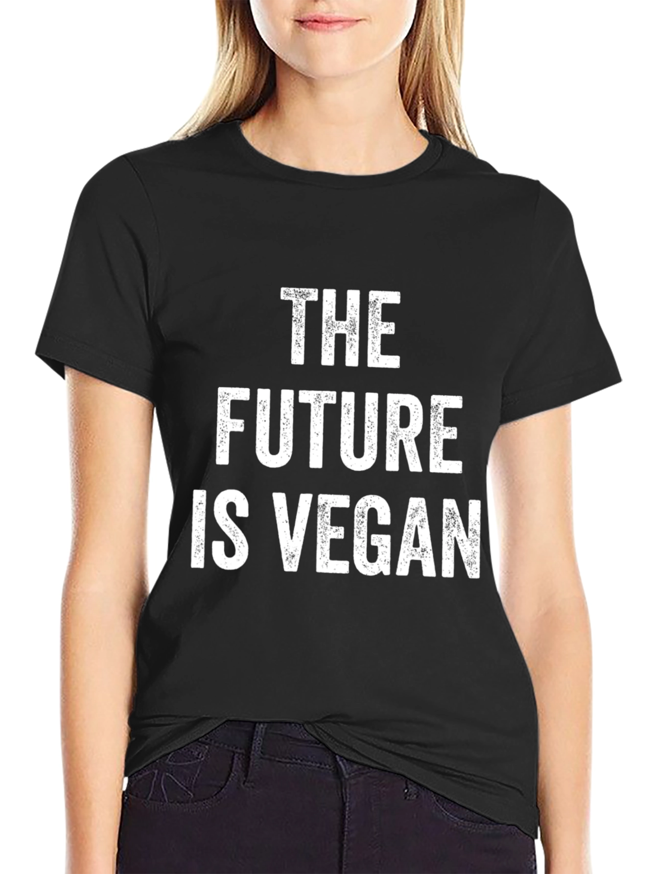 Black The Future is Vegan Graphic Tee - Unisex view 2