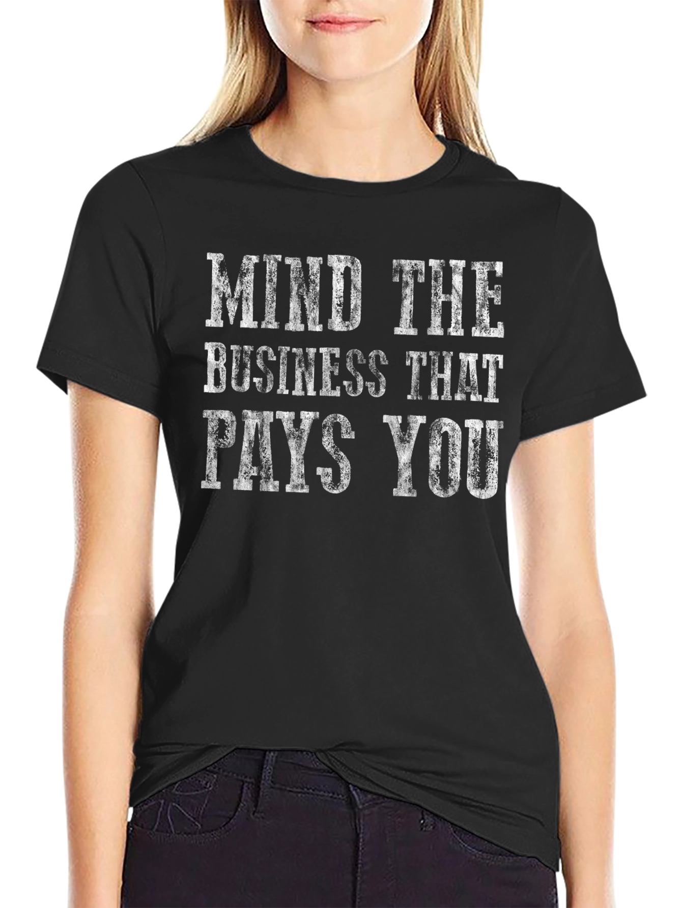 Black Mind The Business Black Graphic Tee view 2