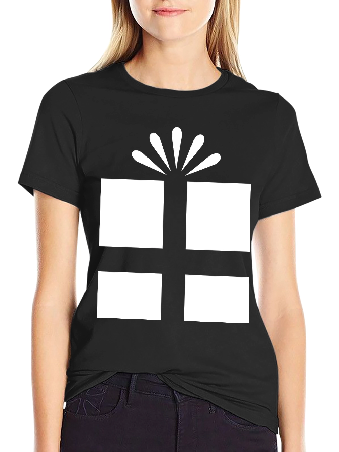 Black Gift Box Graphic Tee - Stylish Unisex T-Shirt view 2