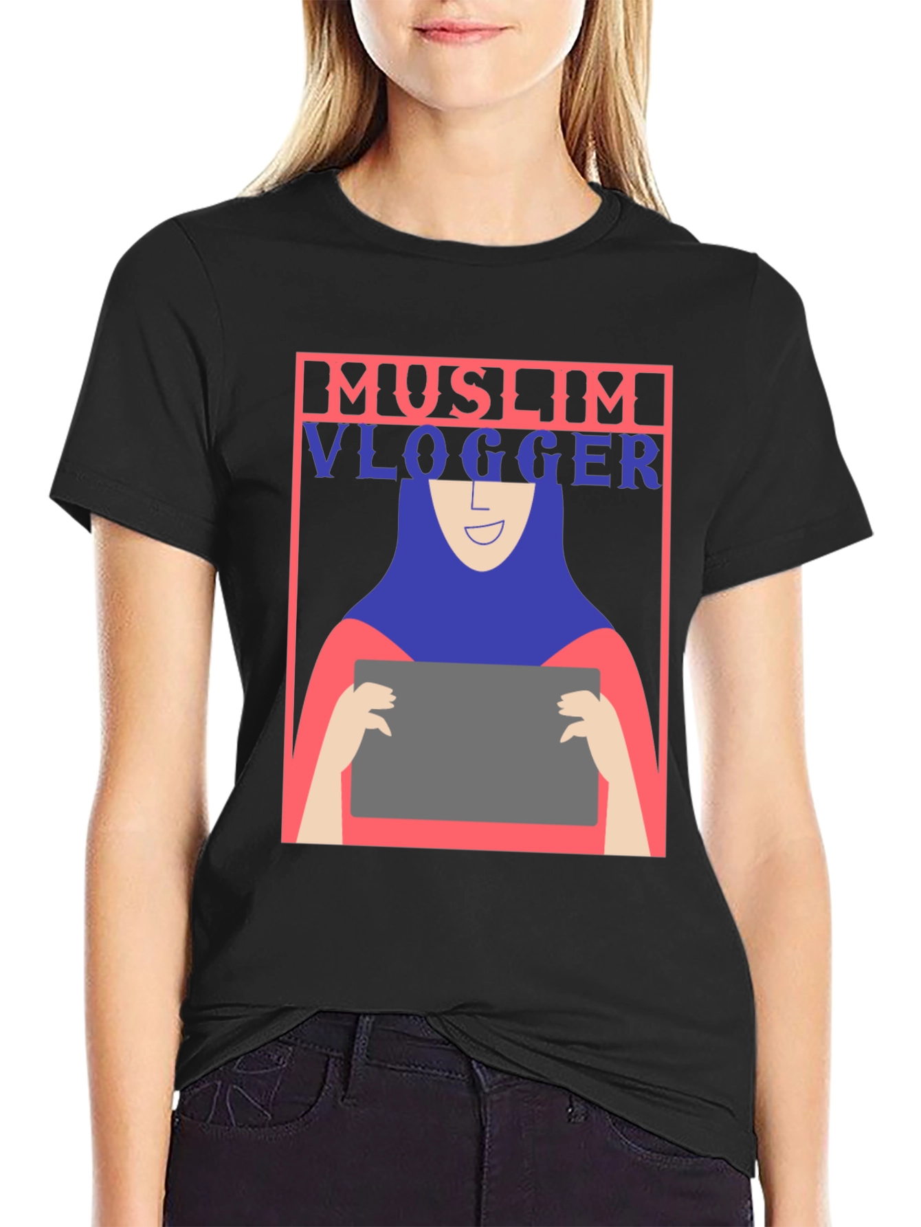 Black Muslim Vlogger Graphic T-Shirt - Unisex view 2