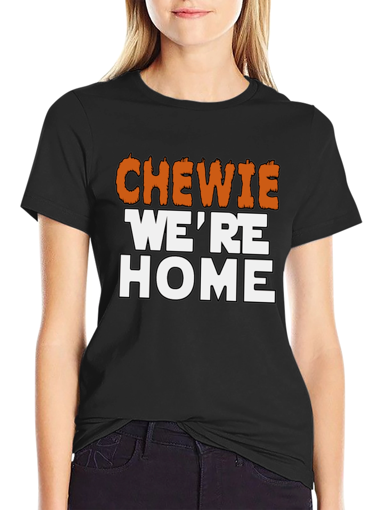 Black Chewie We're Home Graphic Tee - Star Wars T-Shirt view 2