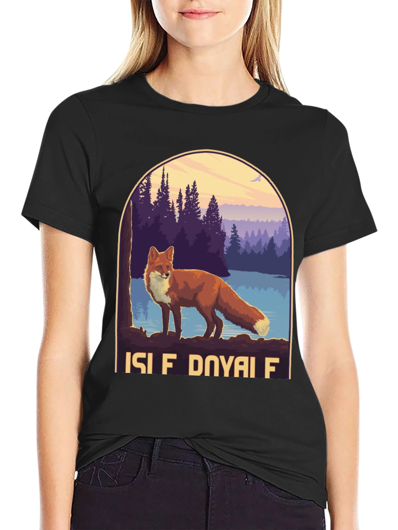 Black Isle Royale Fox Graphic T-Shirt view 2