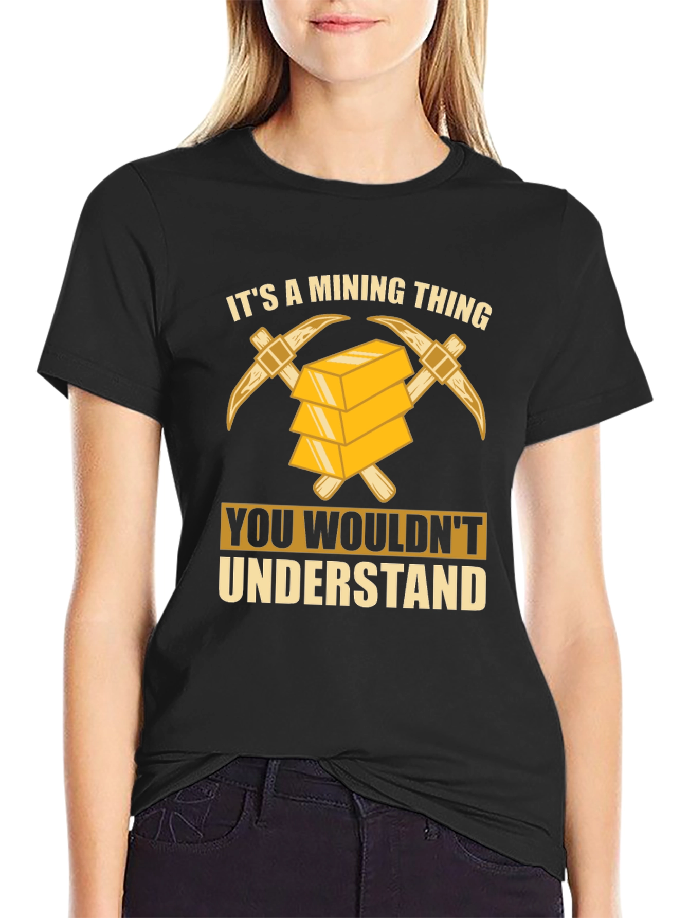 Black It's A Mining Thing T-Shirt - Gold Miners view 2