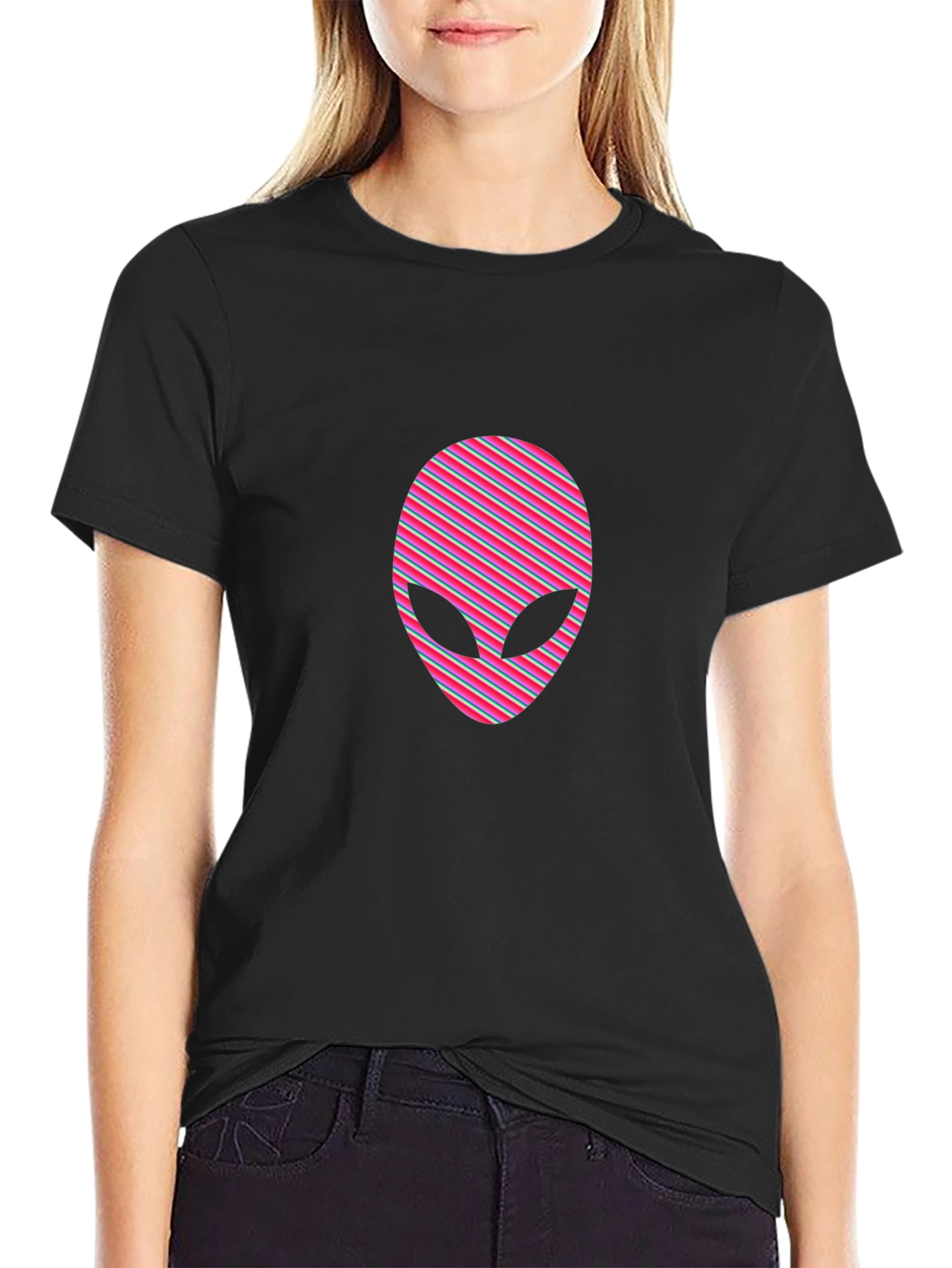 Retro Alien Graphic Tee - Black - 2
