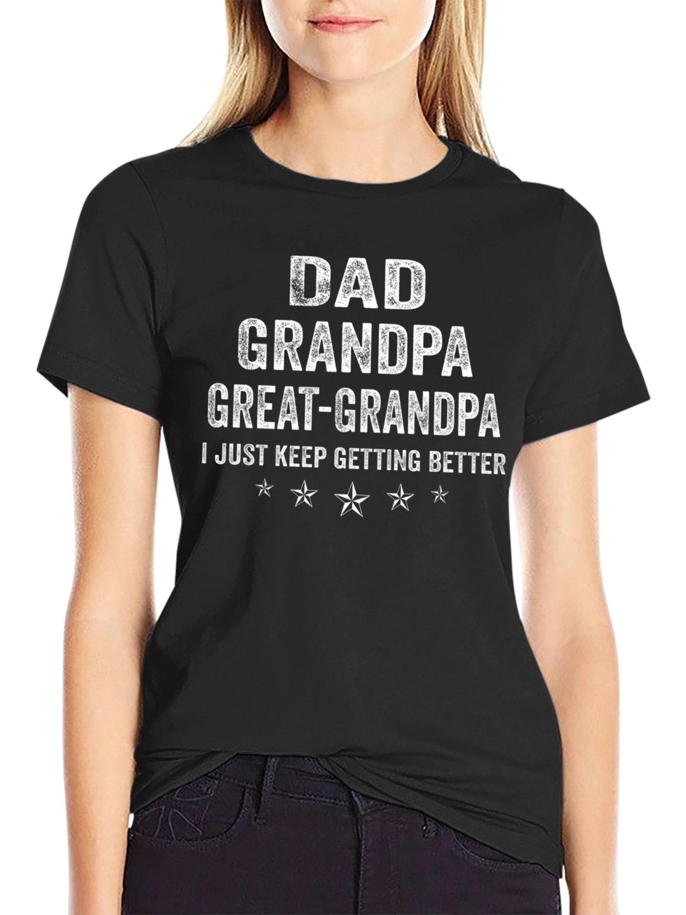Black Dad Grandpa Great-Grandpa T-Shirt - Getting Better view 2