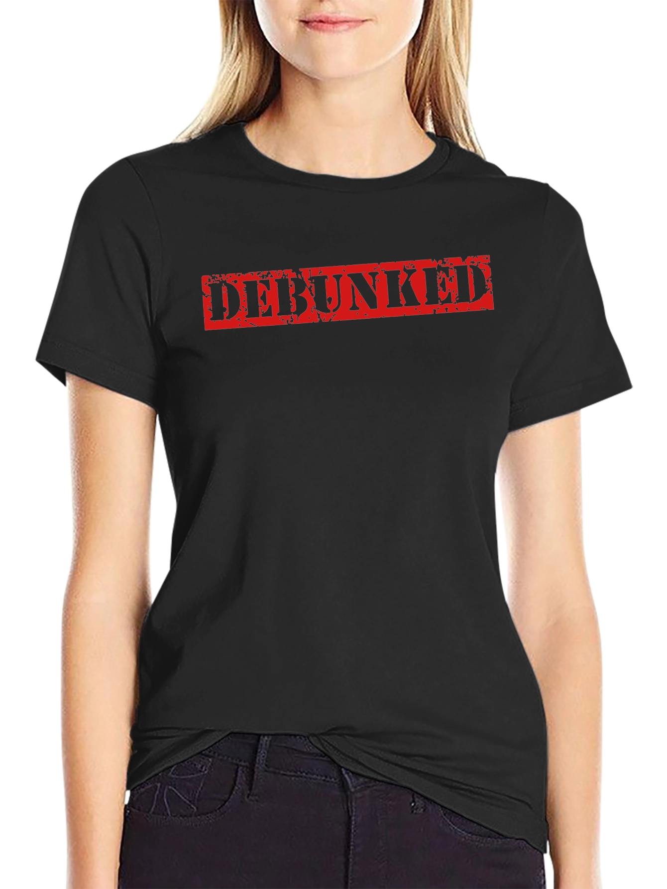 Black Debunked Graphic Tee - Black T-Shirt view 2