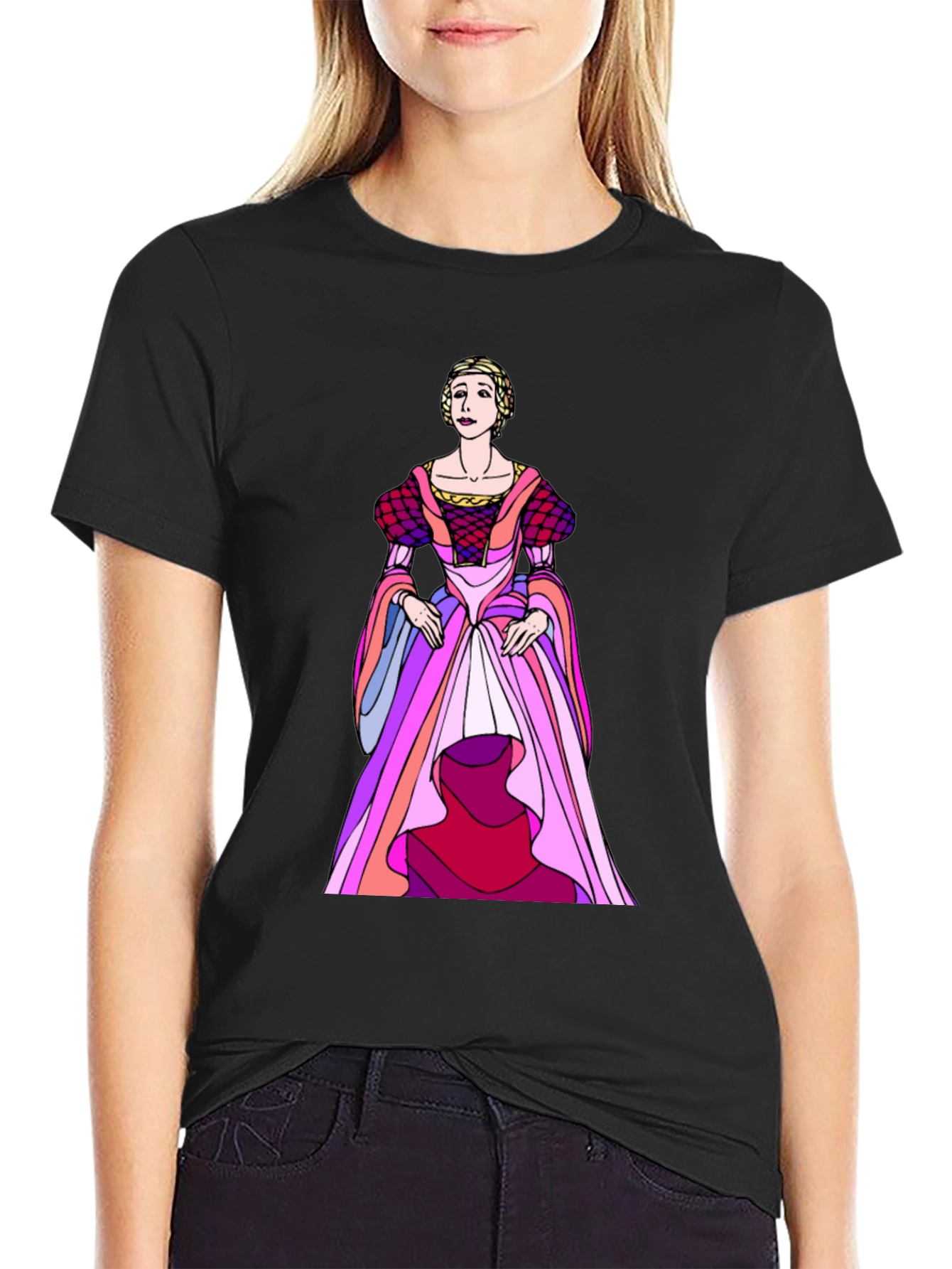 Black Renaissance Dress Graphic Tee view 2