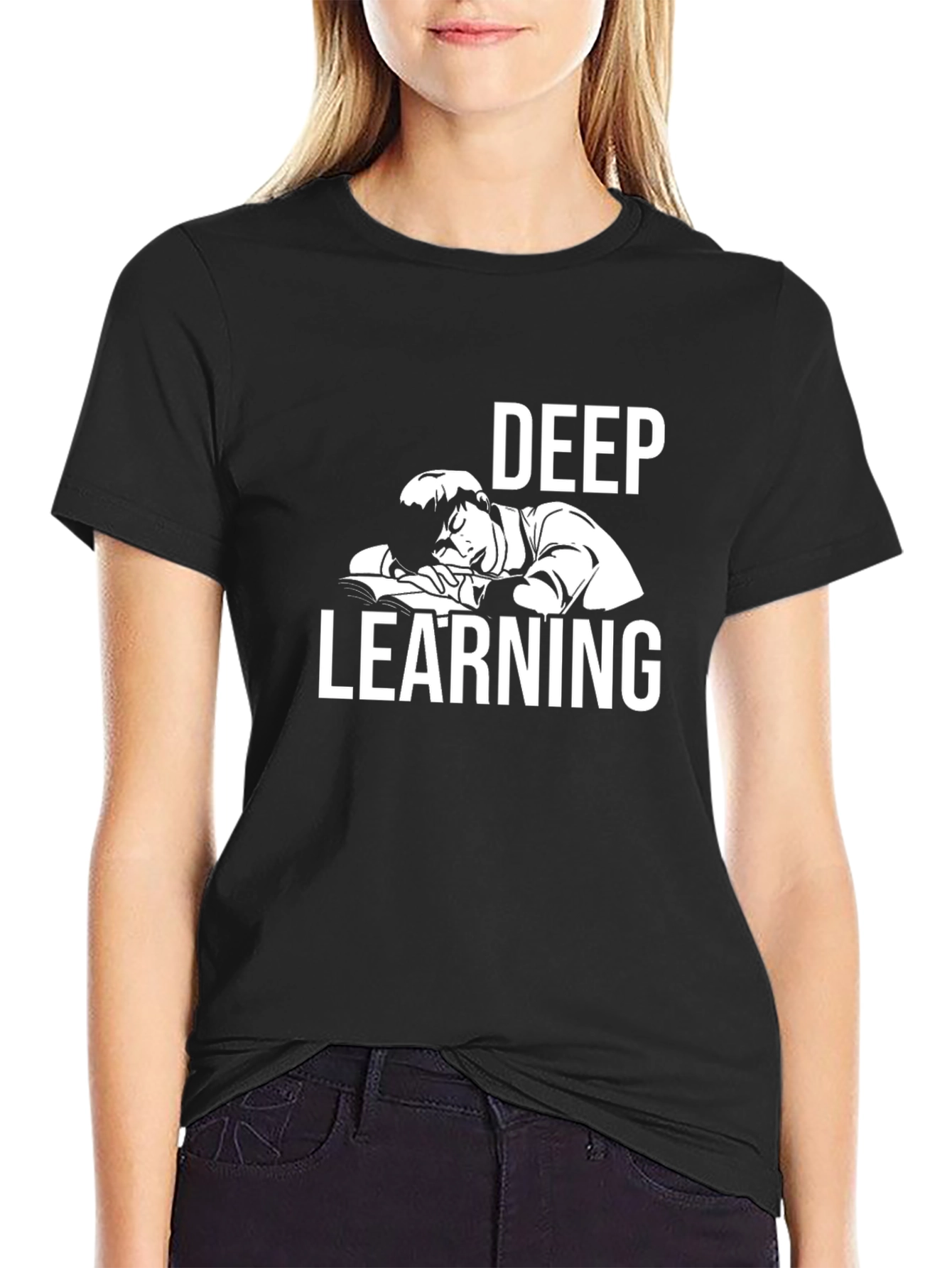 Black Deep Learning T-Shirt - Funny Programmer Tee view 2