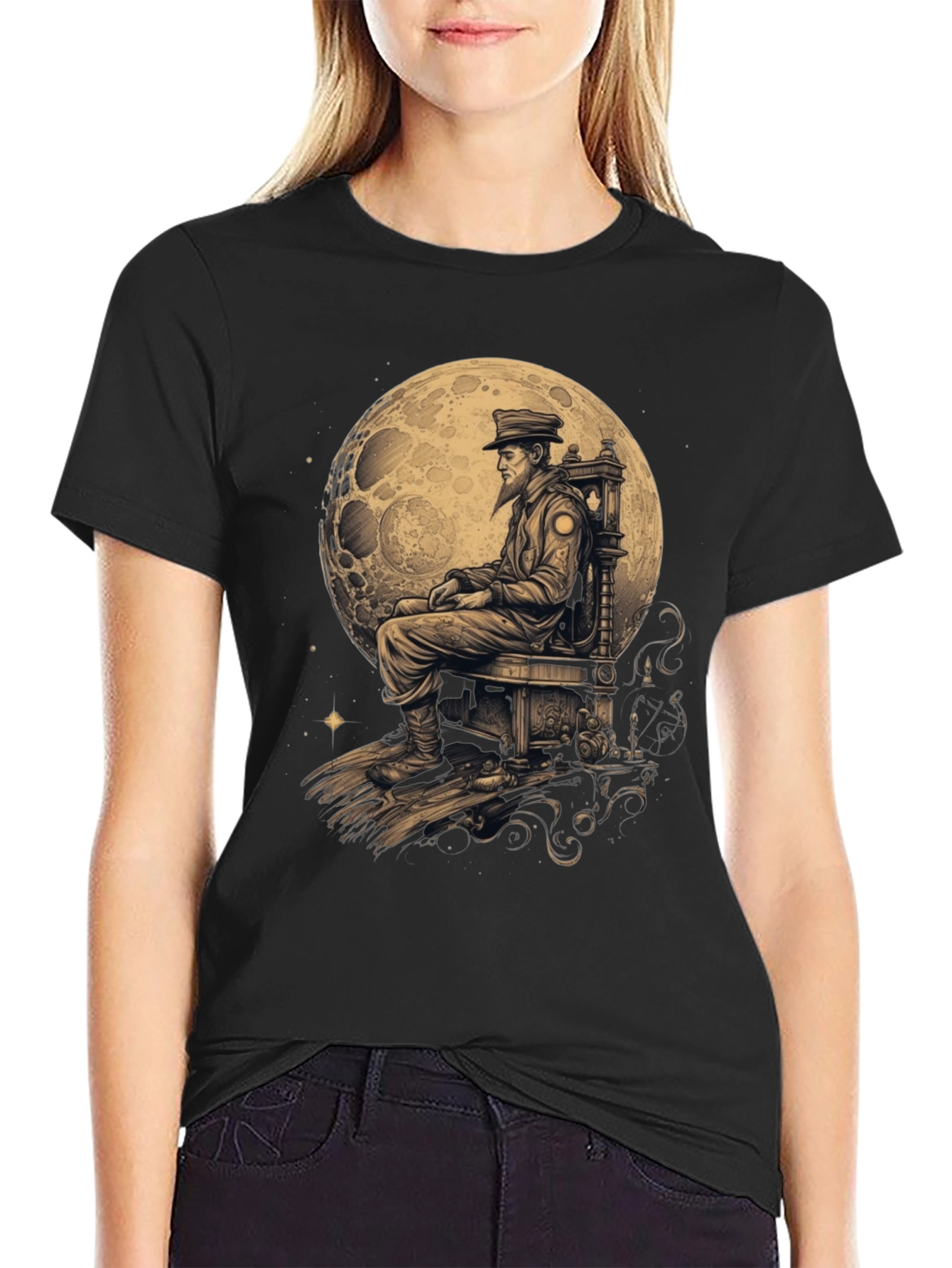 Black Moon Captain Graphic T-Shirt view 2