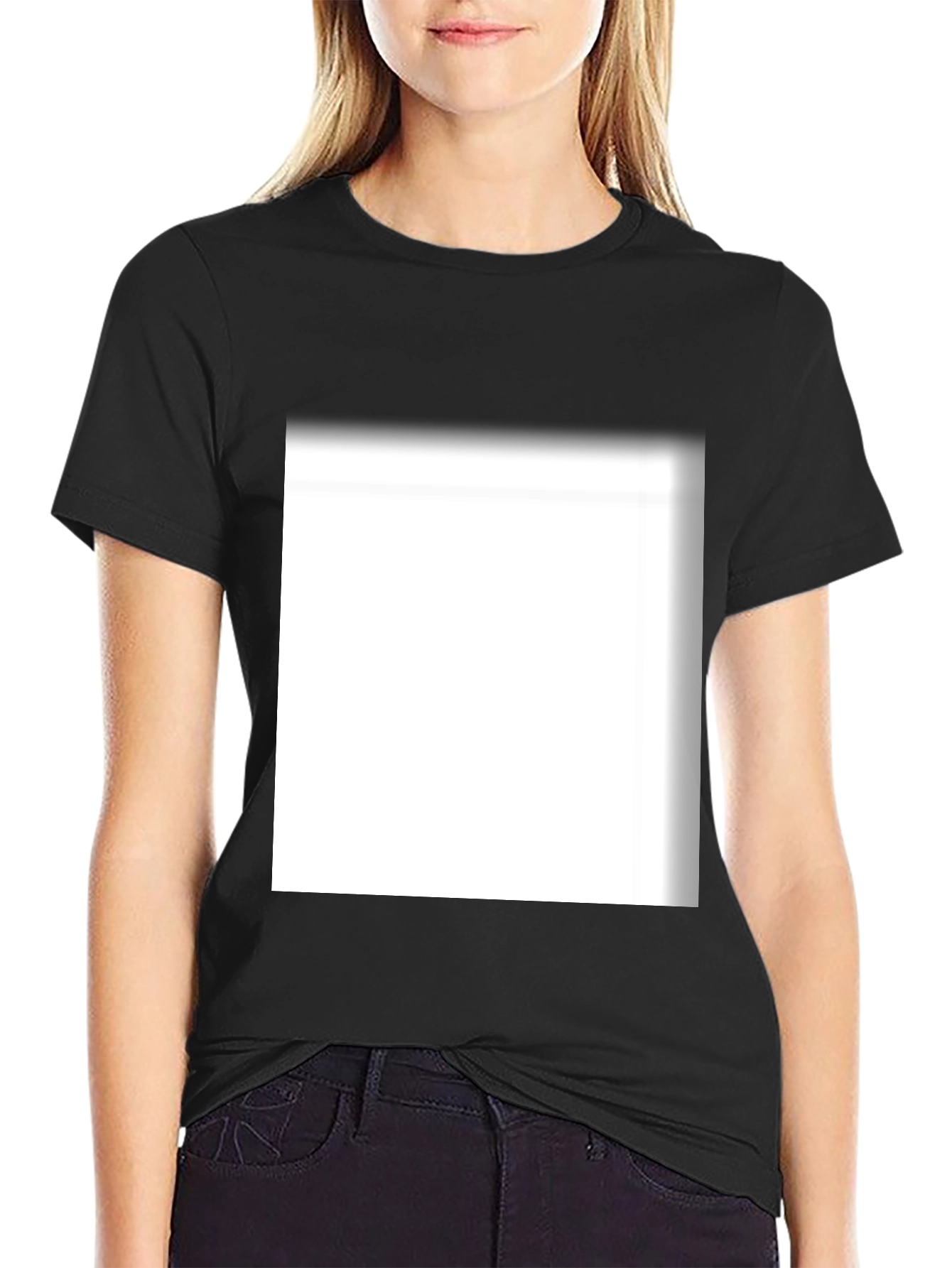 Black Classic Black Crew Neck T-Shirt view 2